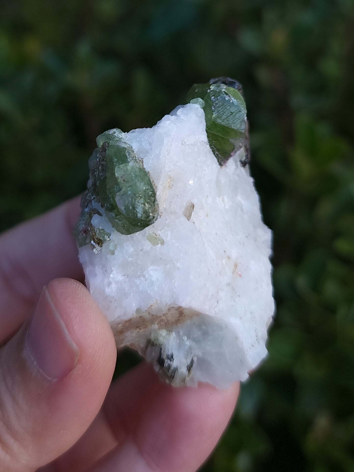 Chrome Diopside & Biotite Mica in Albite