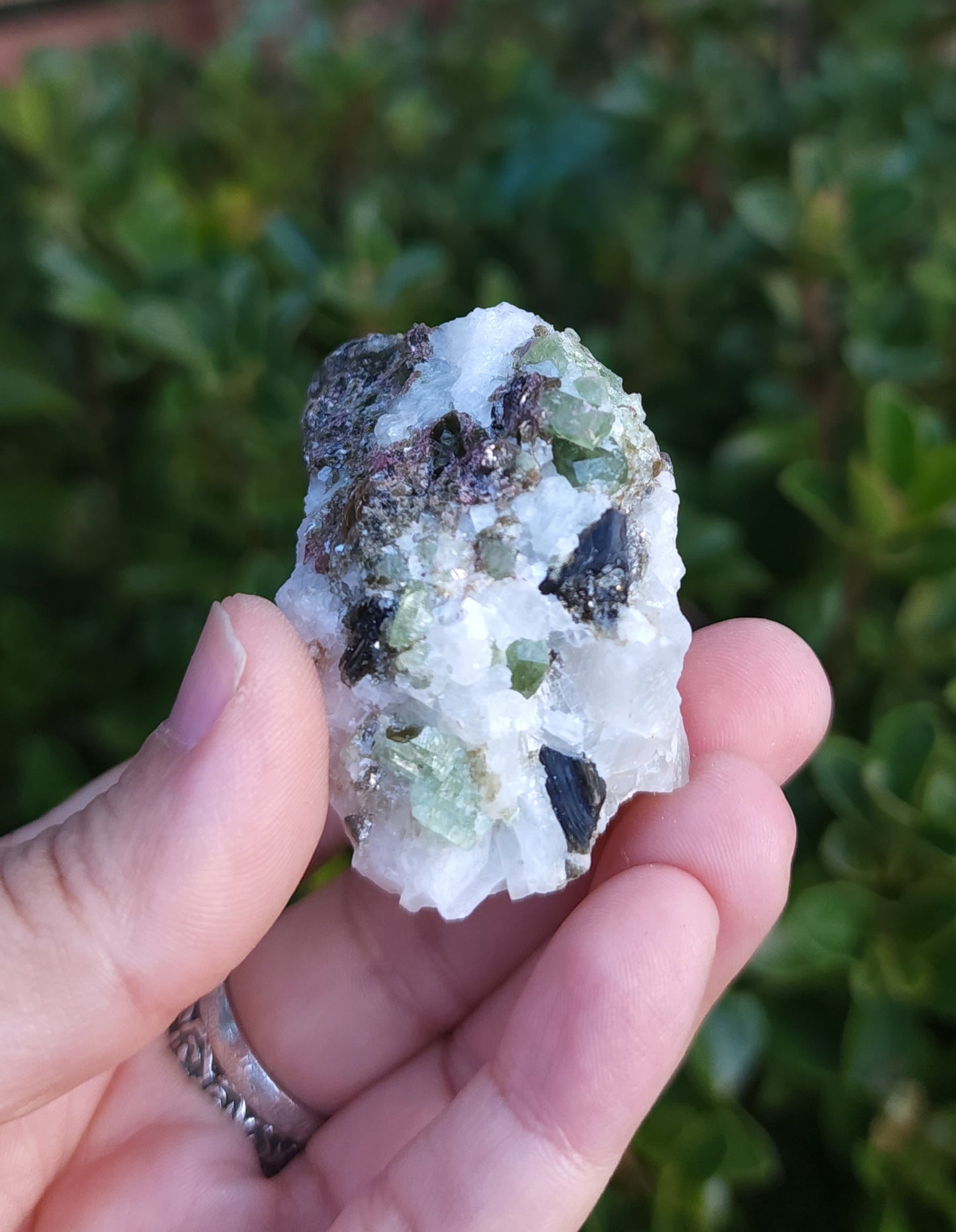 Chrome Diopside & Biotite Mica in Albite