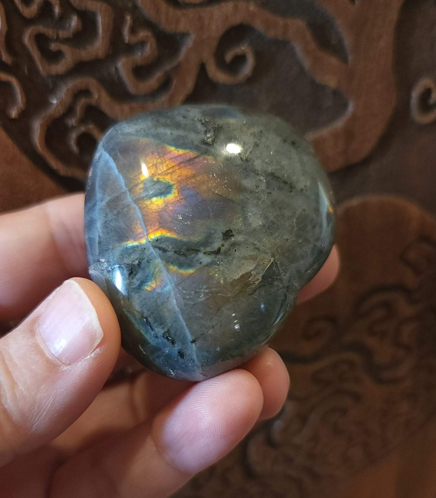 Labradorite Heart