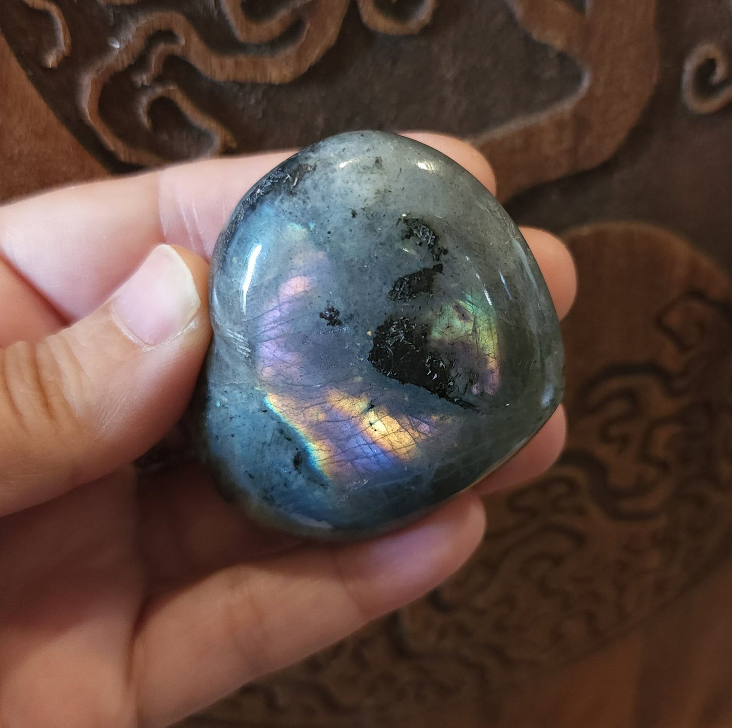 Labradorite Heart