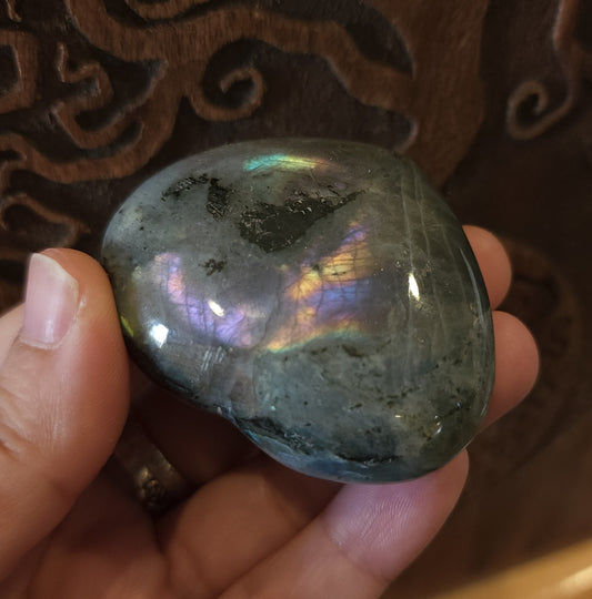 Labradorite Heart