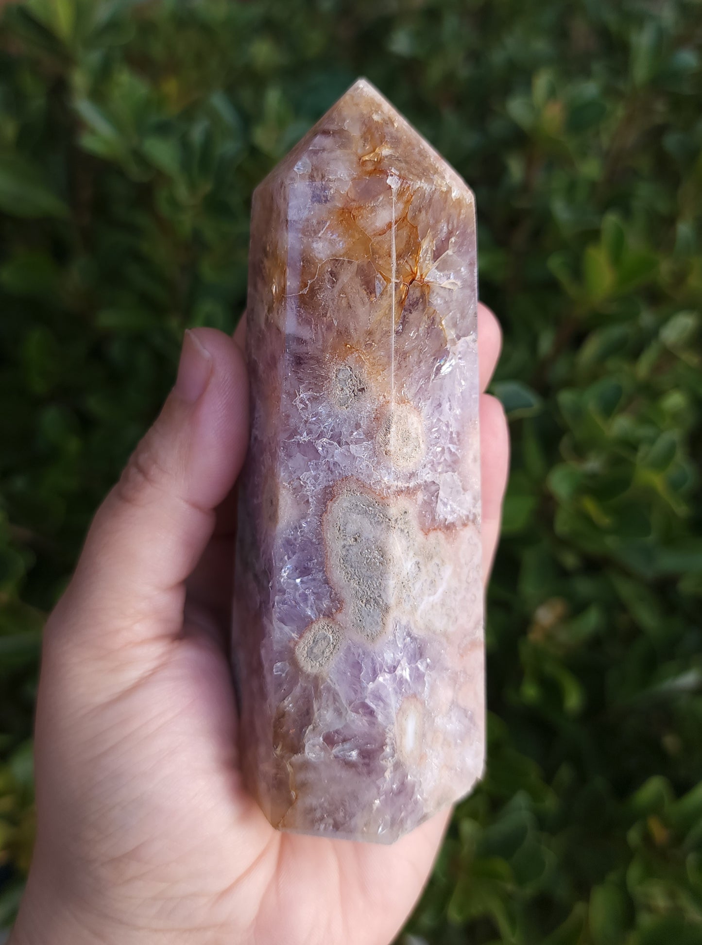 Amethyst Cherry Blossom Agate Tower