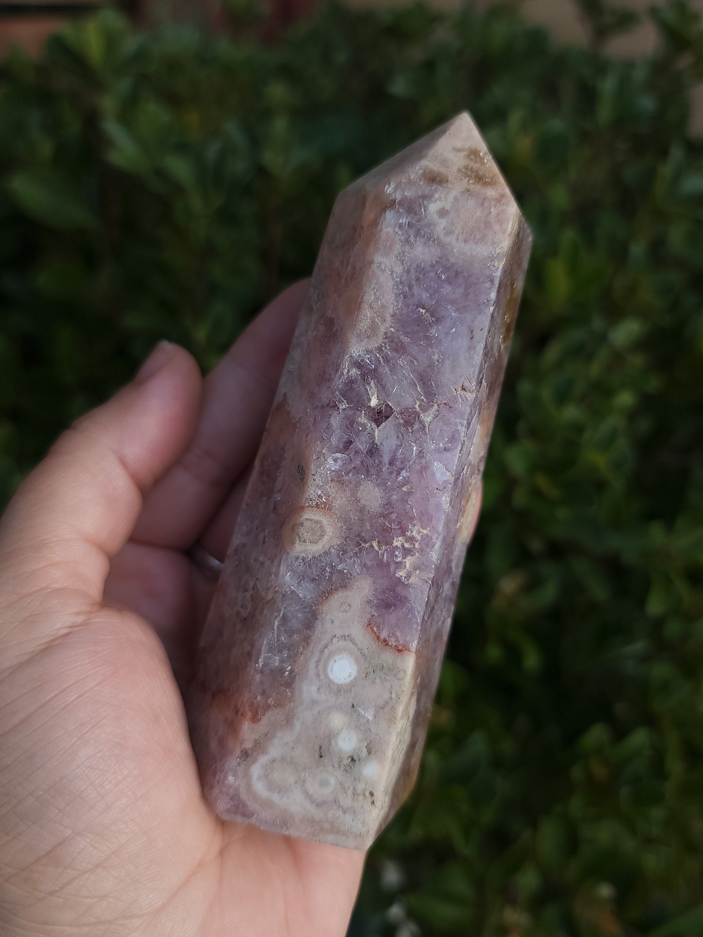 Amethyst Cherry Blossom Agate Tower