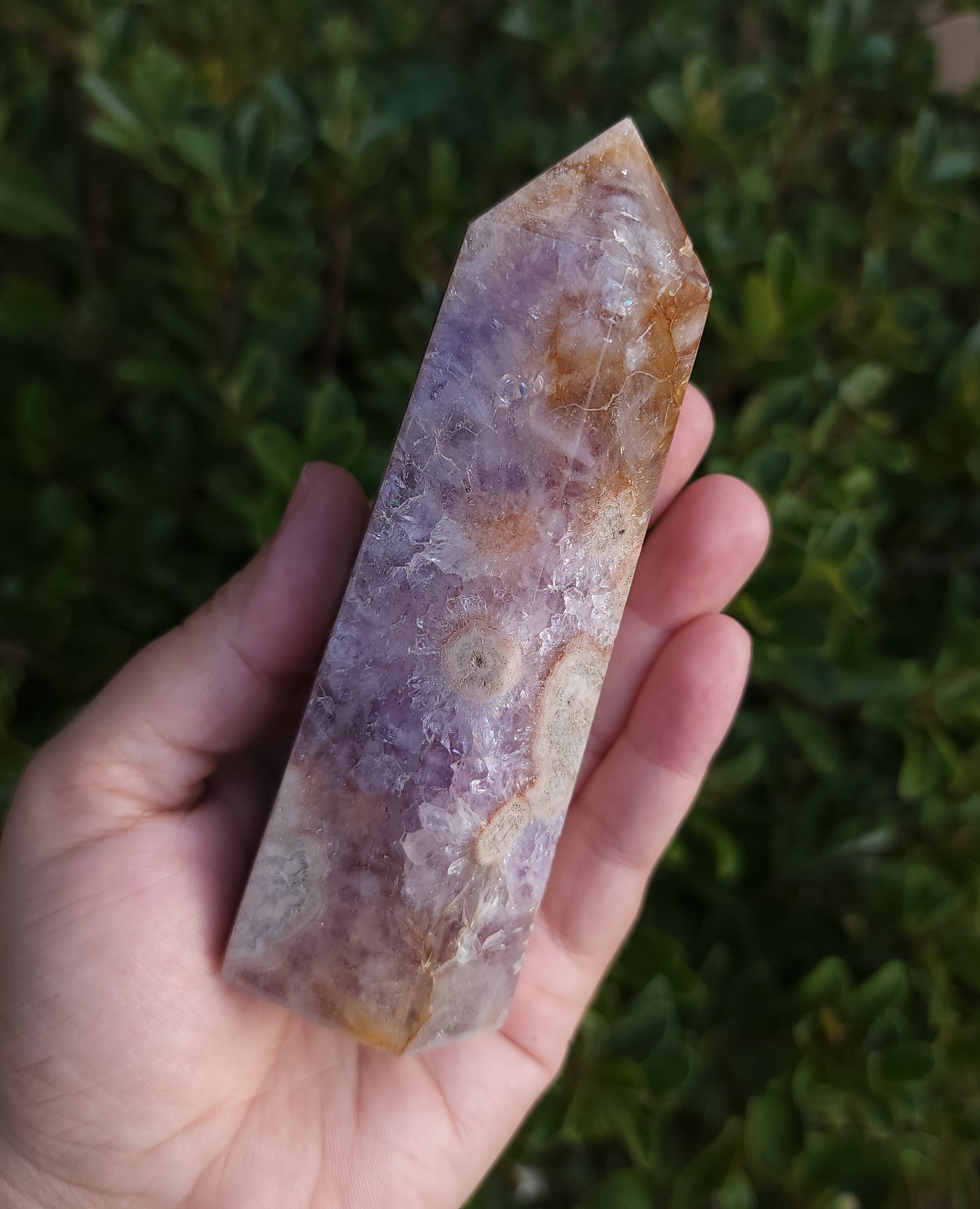 Amethyst Cherry Blossom Agate Tower