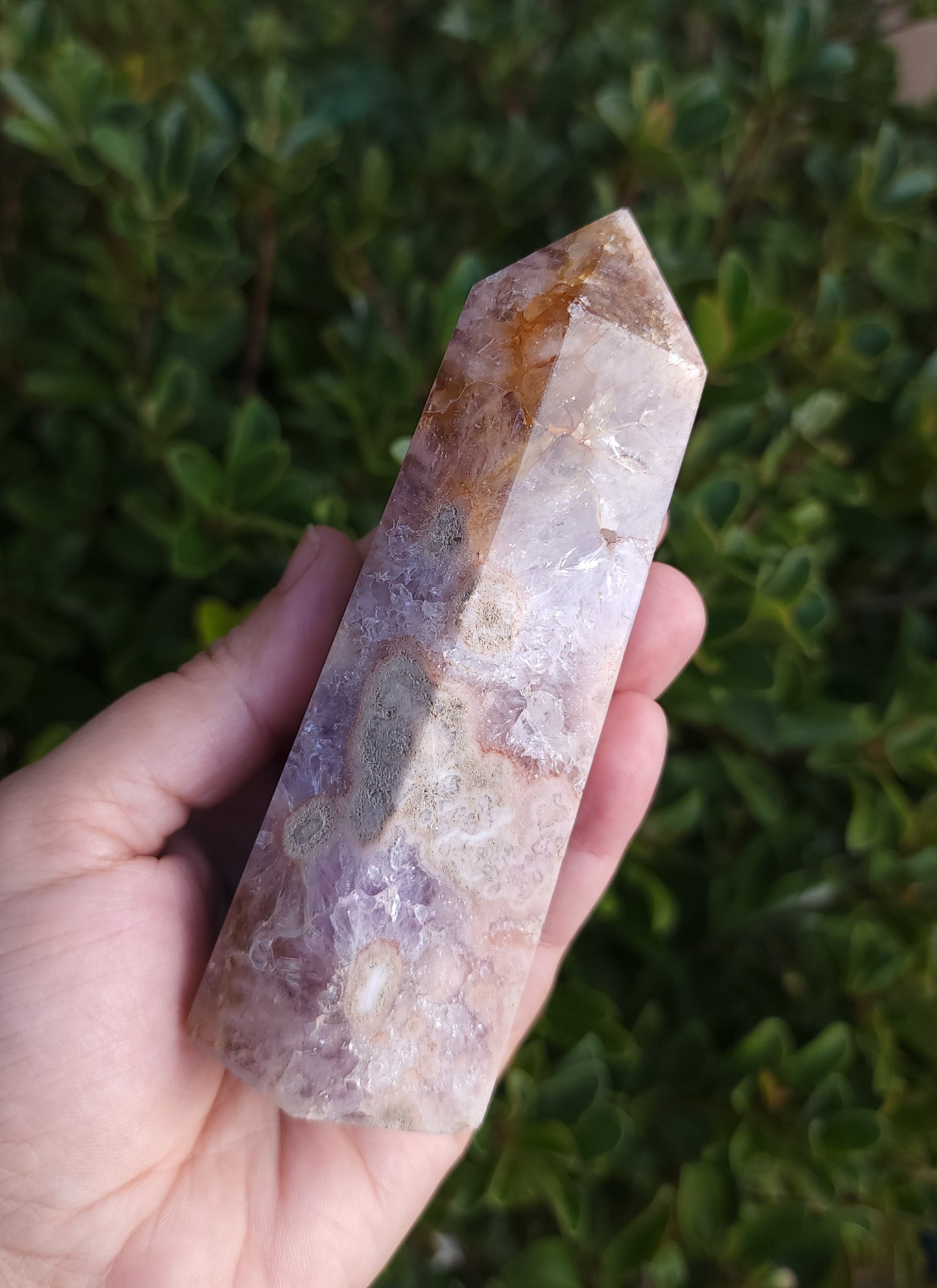 Amethyst Cherry Blossom Agate Tower