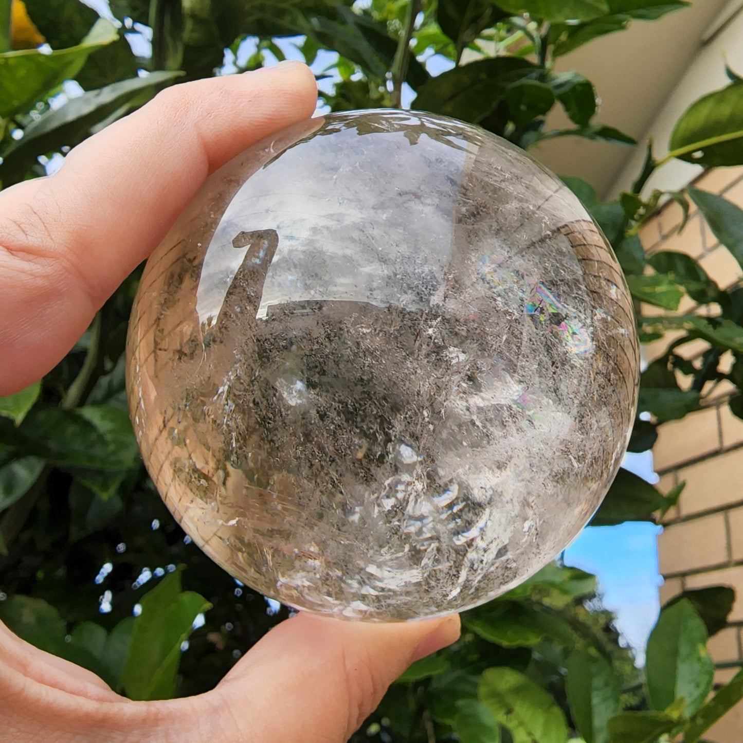 Light Smoky Quartz Sphere 7.5 cm