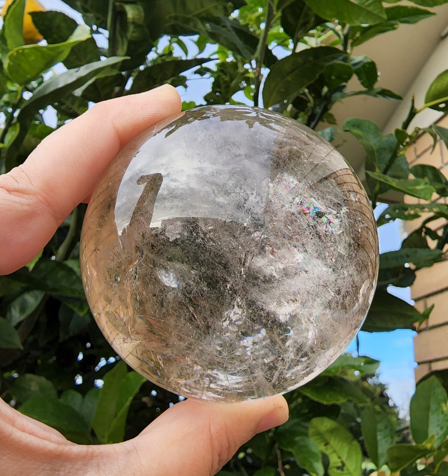 Light Smoky Quartz Sphere 7.5 cm