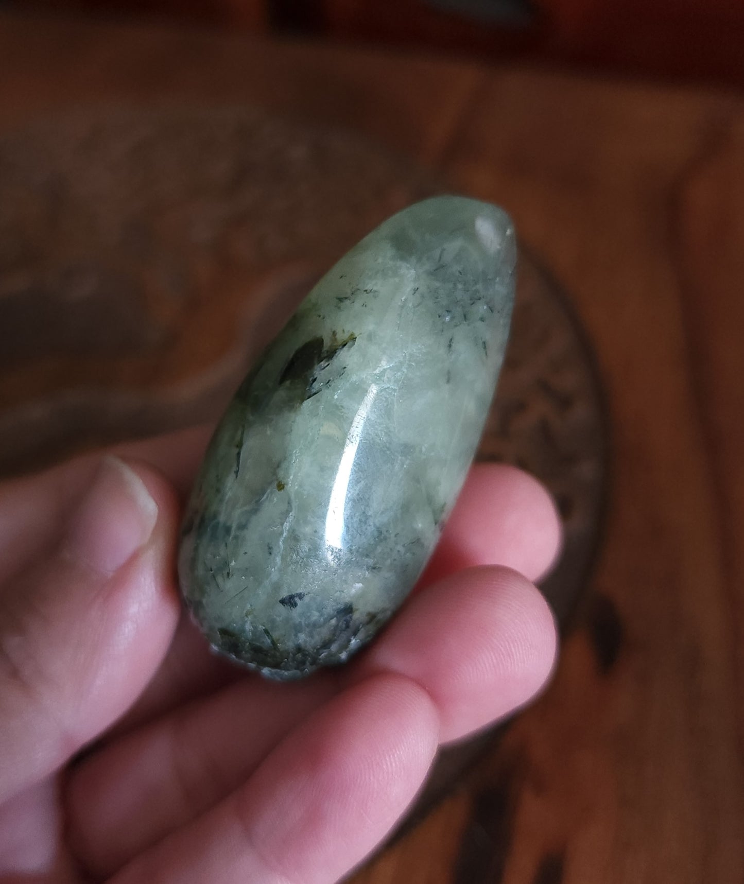 Prehnite with Epidote Tumble