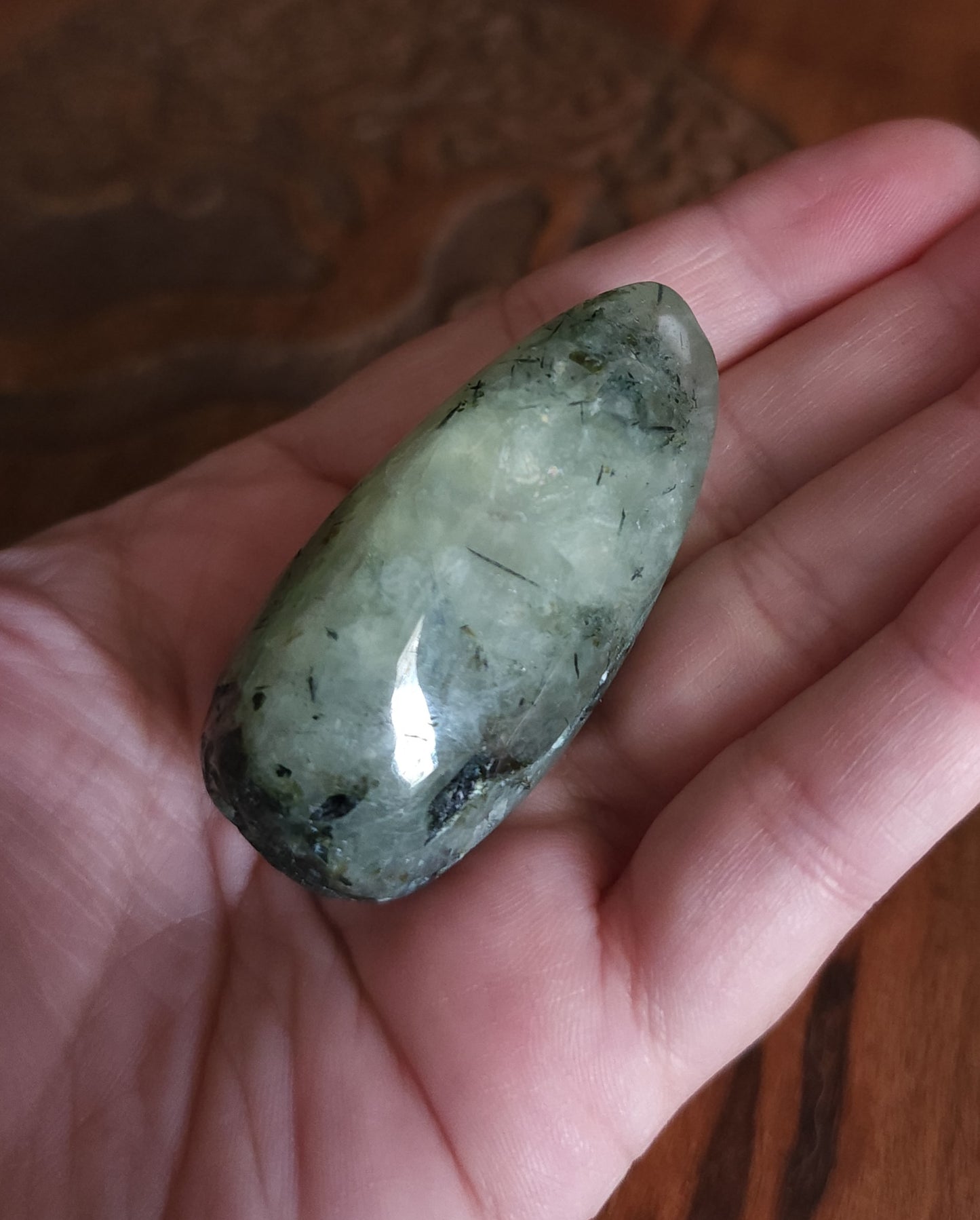 Prehnite with Epidote Tumble