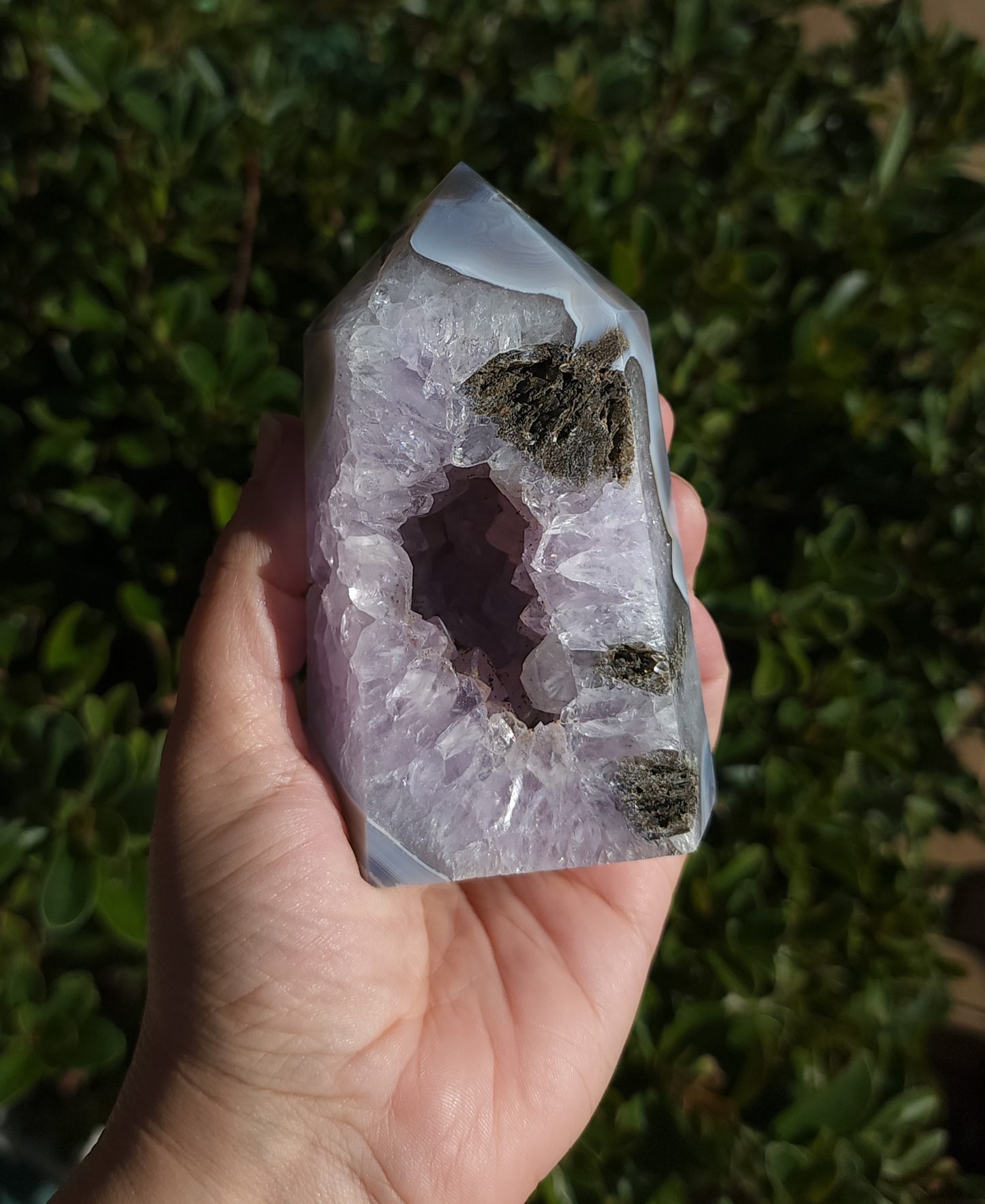 Agate & Amethyst Druzy Tower