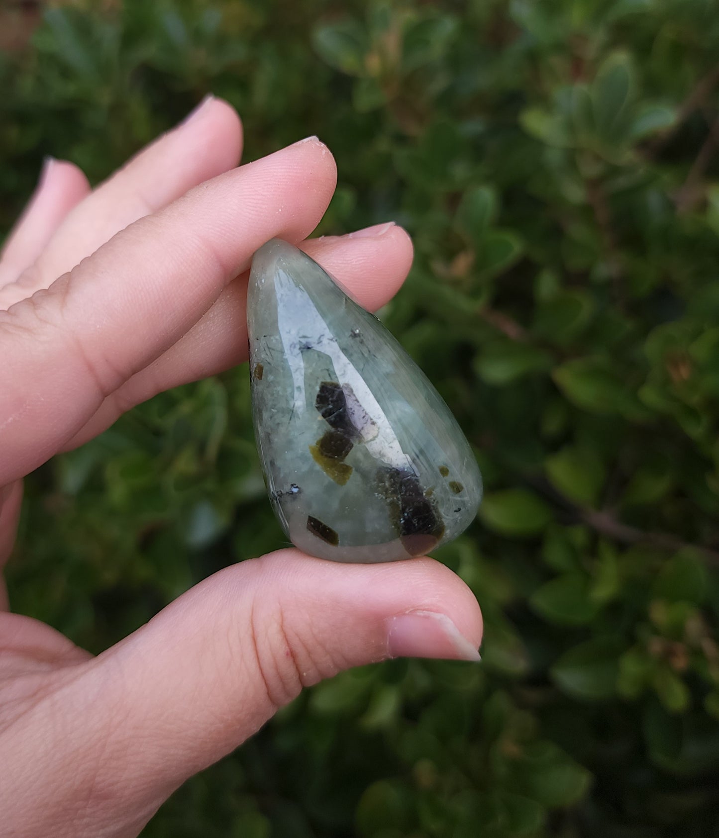Prehnite with Epidote Tumble