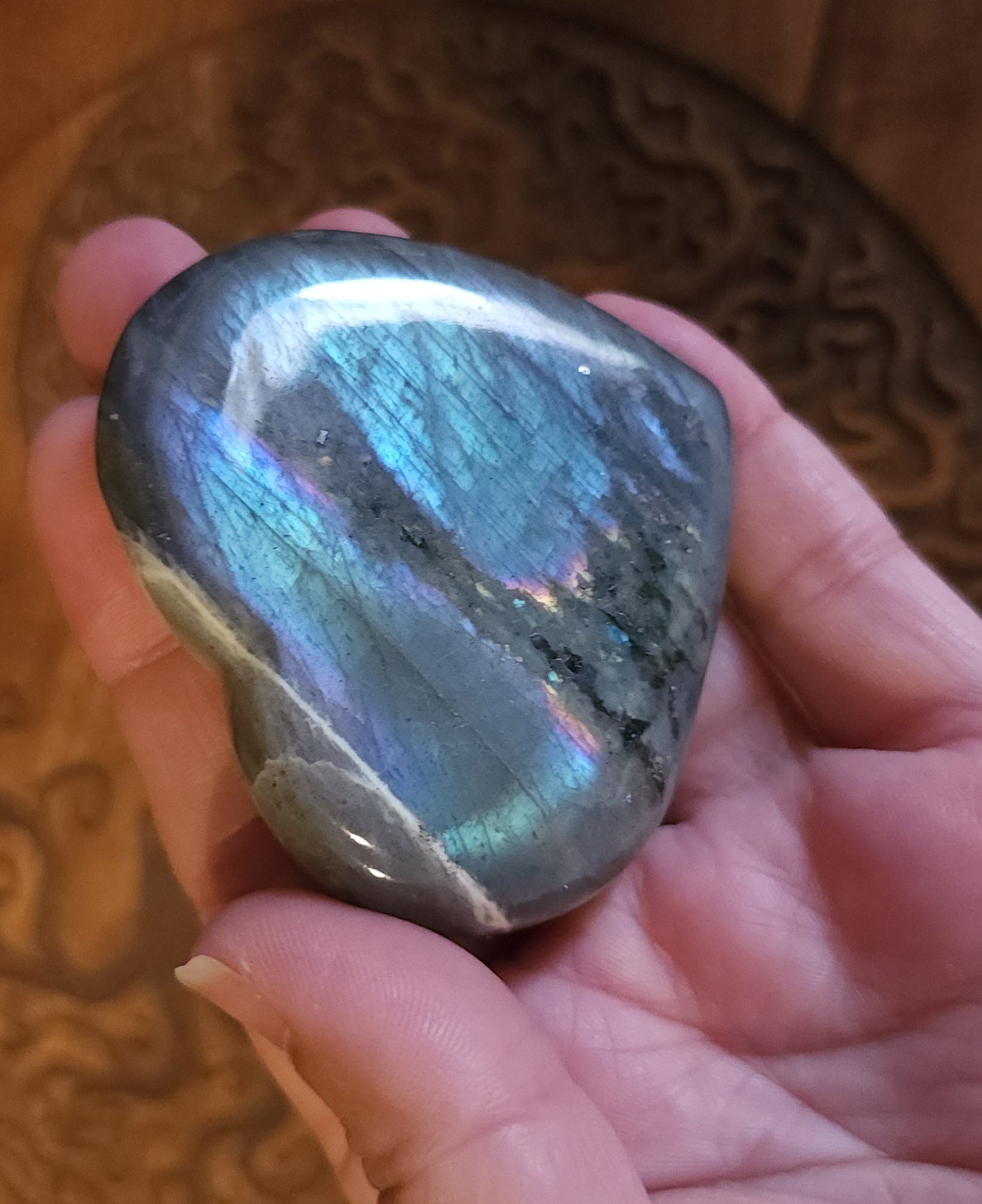 Labradorite Heart