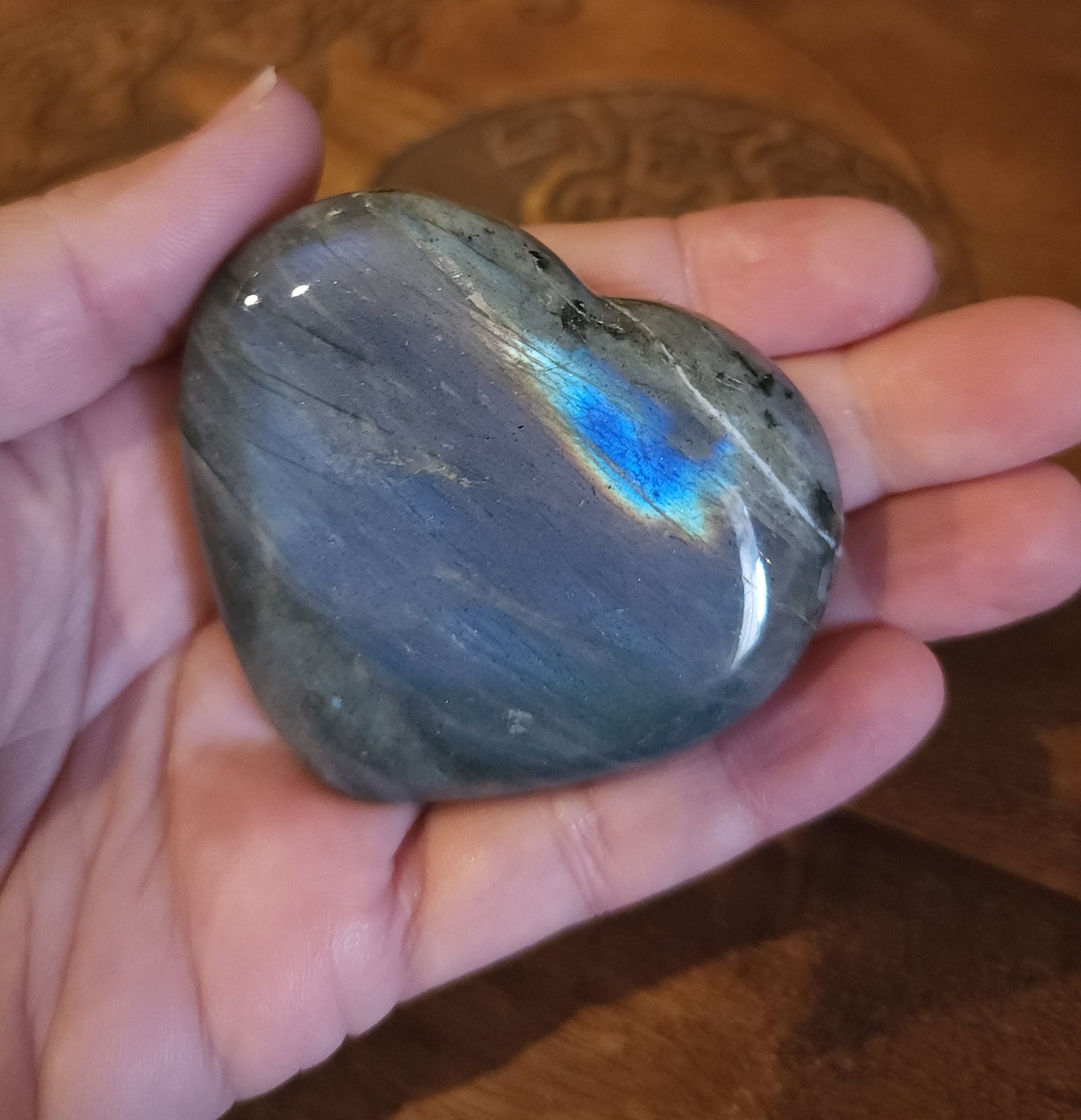 Labradorite Heart