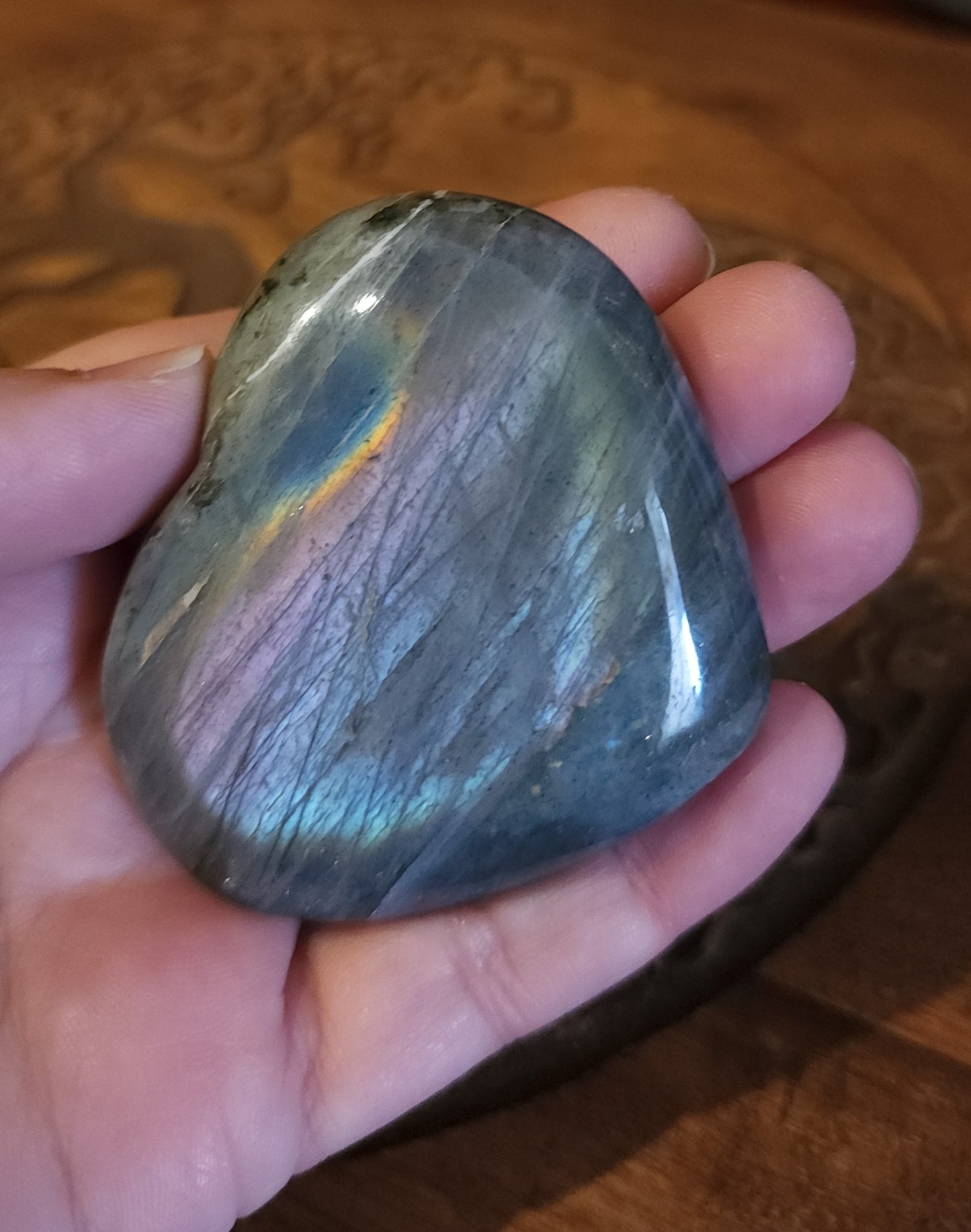 Labradorite Heart