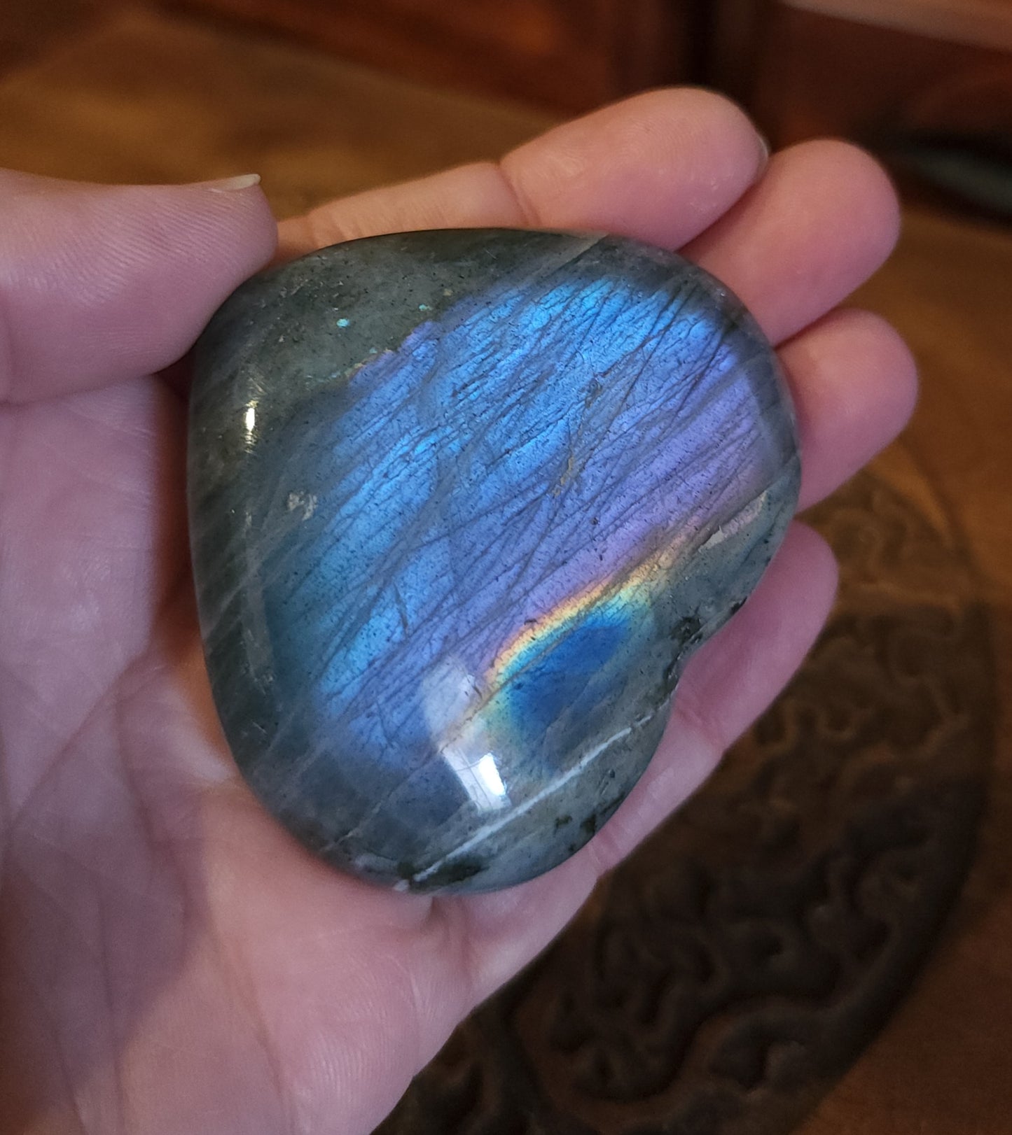 Labradorite Heart