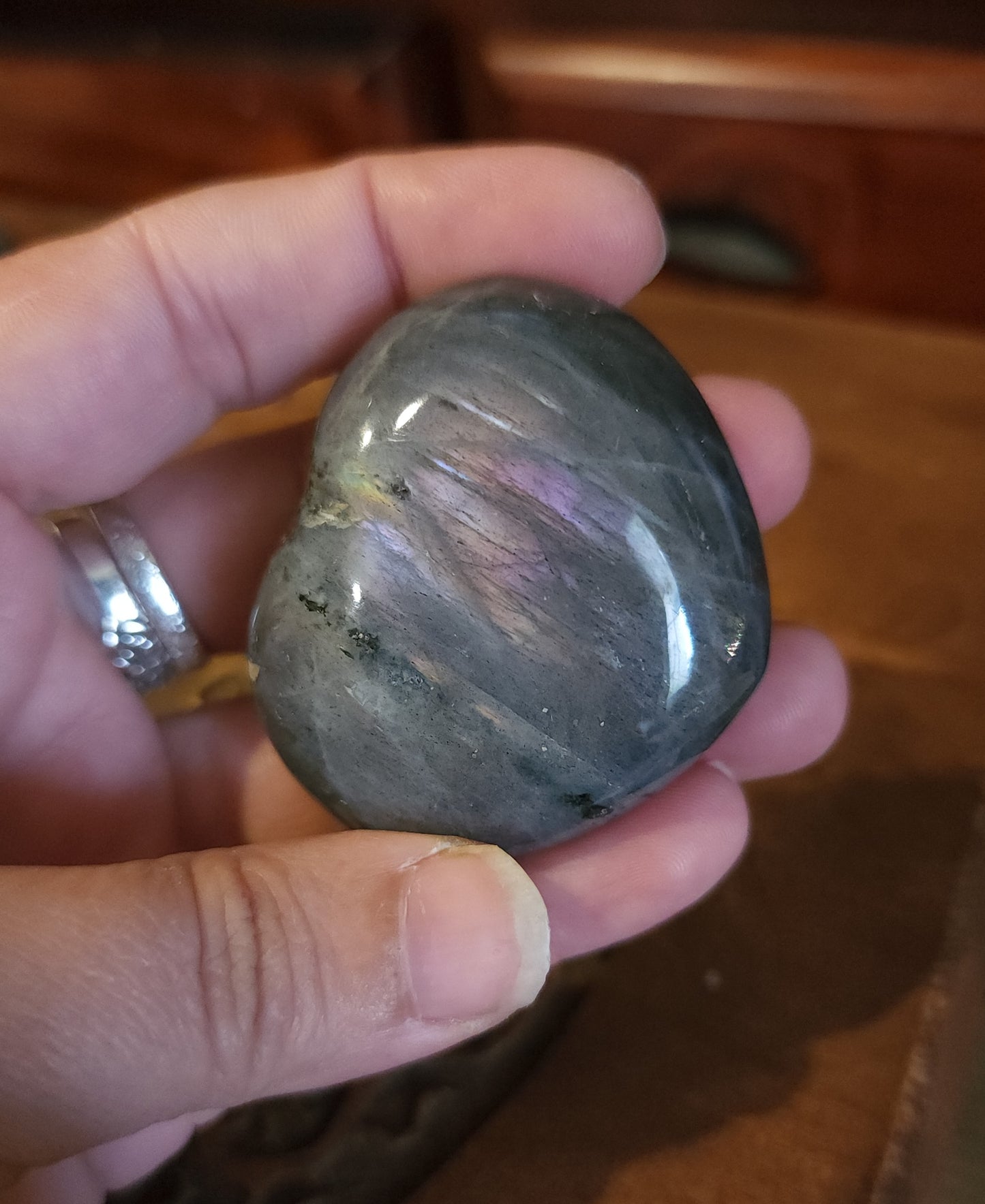 Labradorite Heart