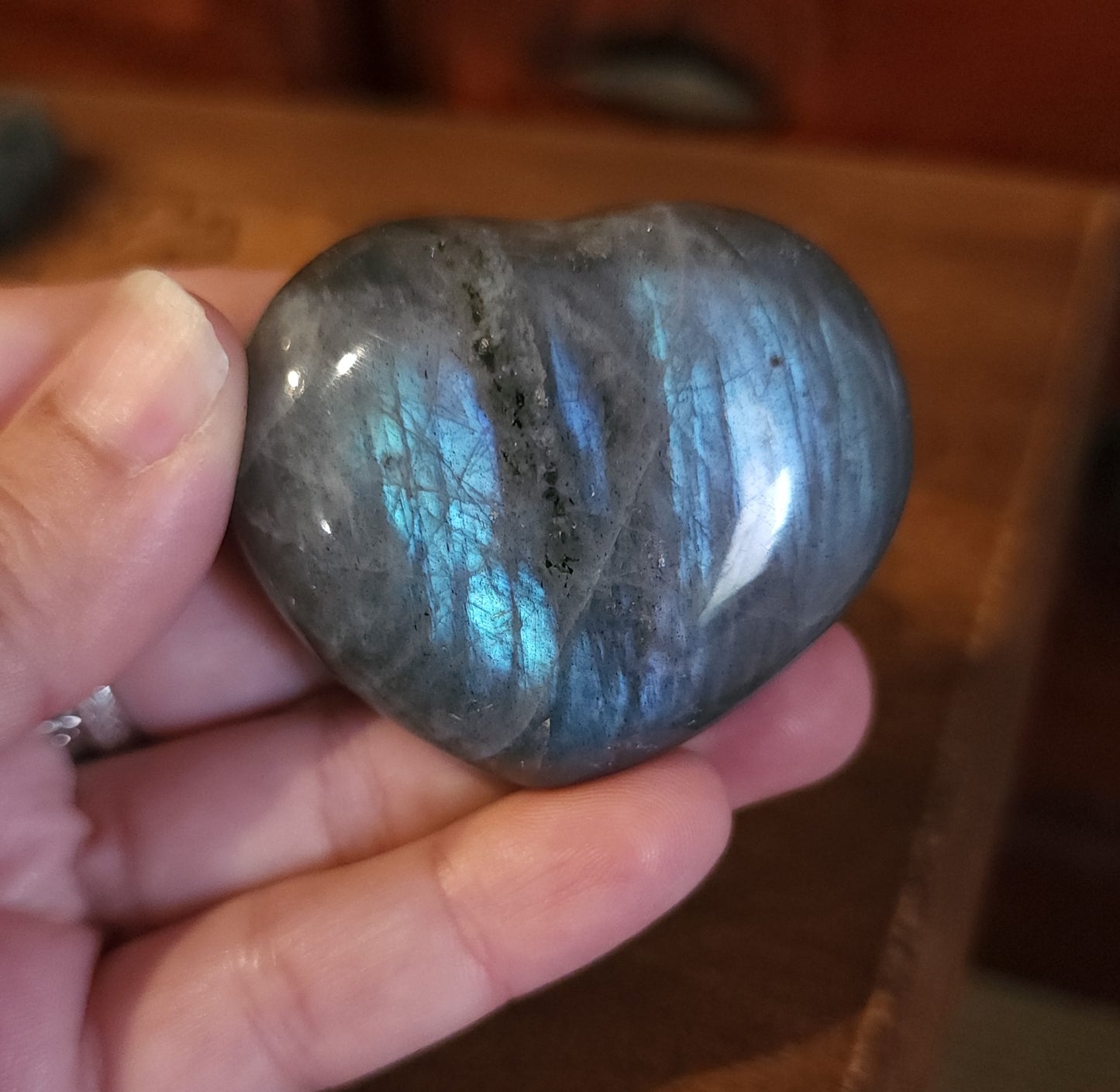 Labradorite Heart