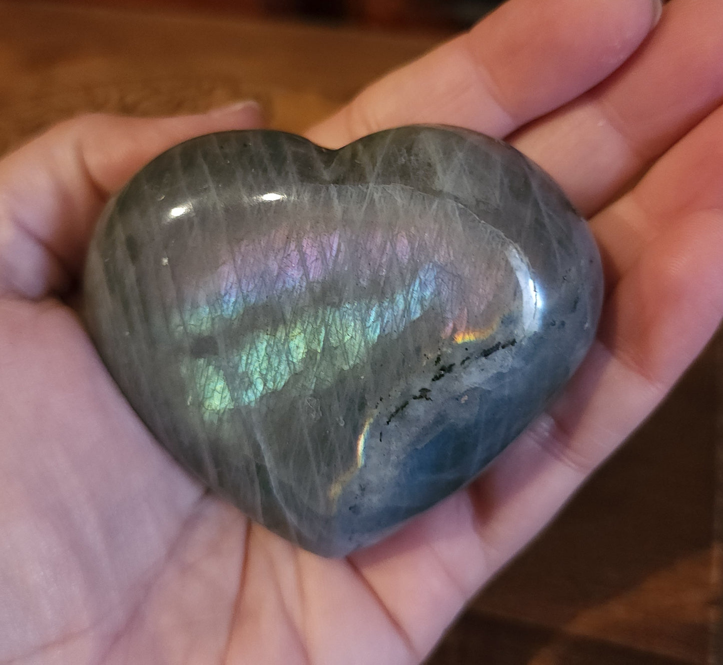 Labradorite Heart