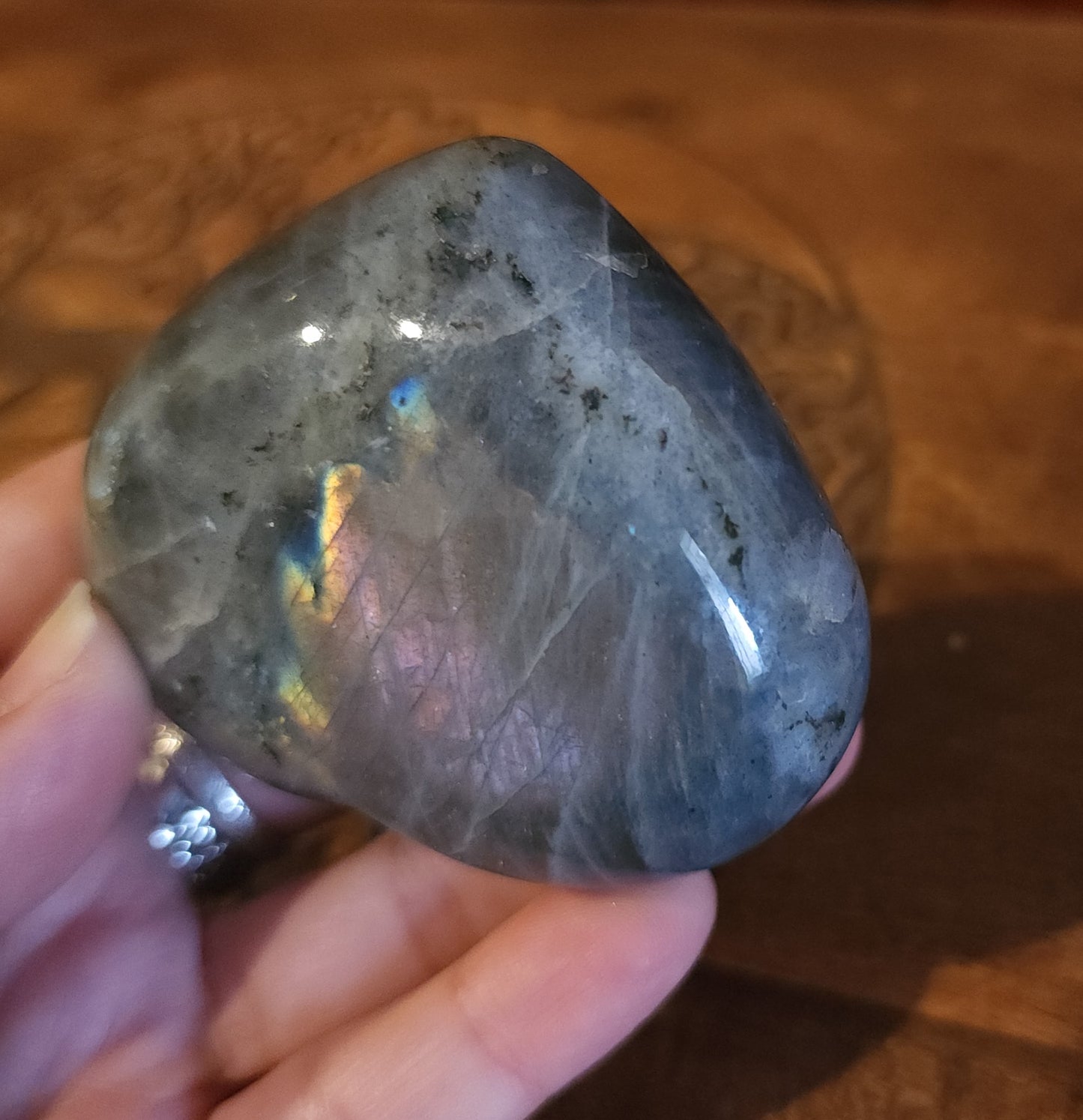 Labradorite Heart