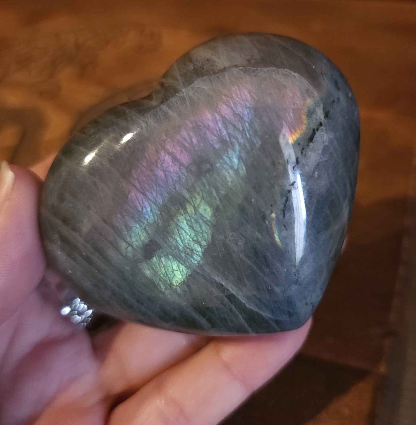 Labradorite Heart