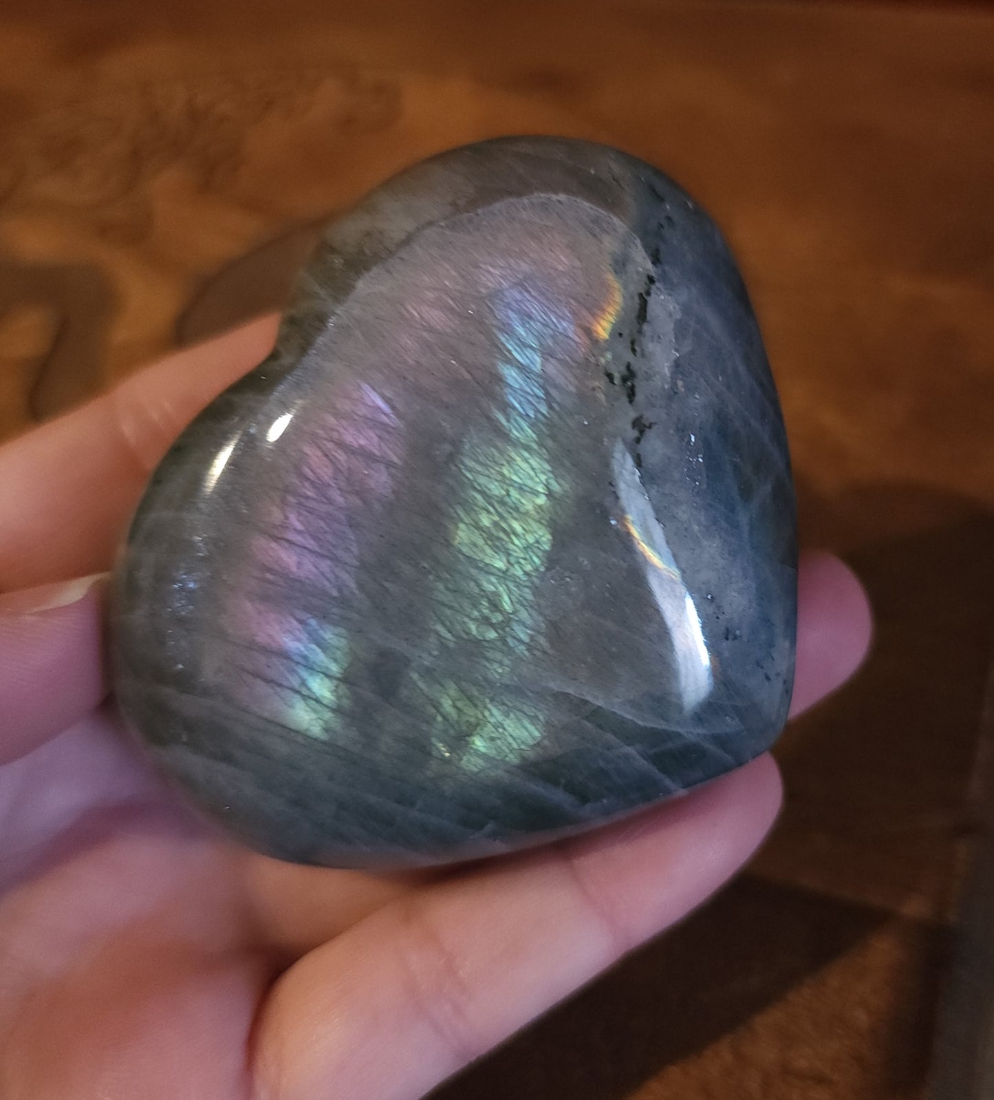 Labradorite Heart