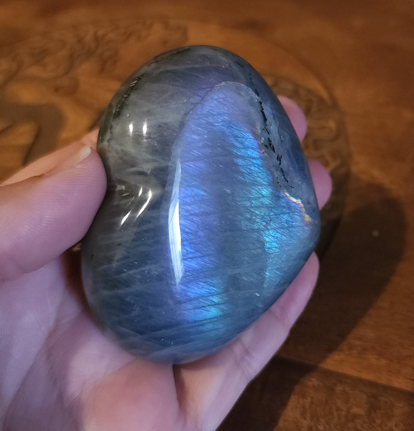 Labradorite Heart