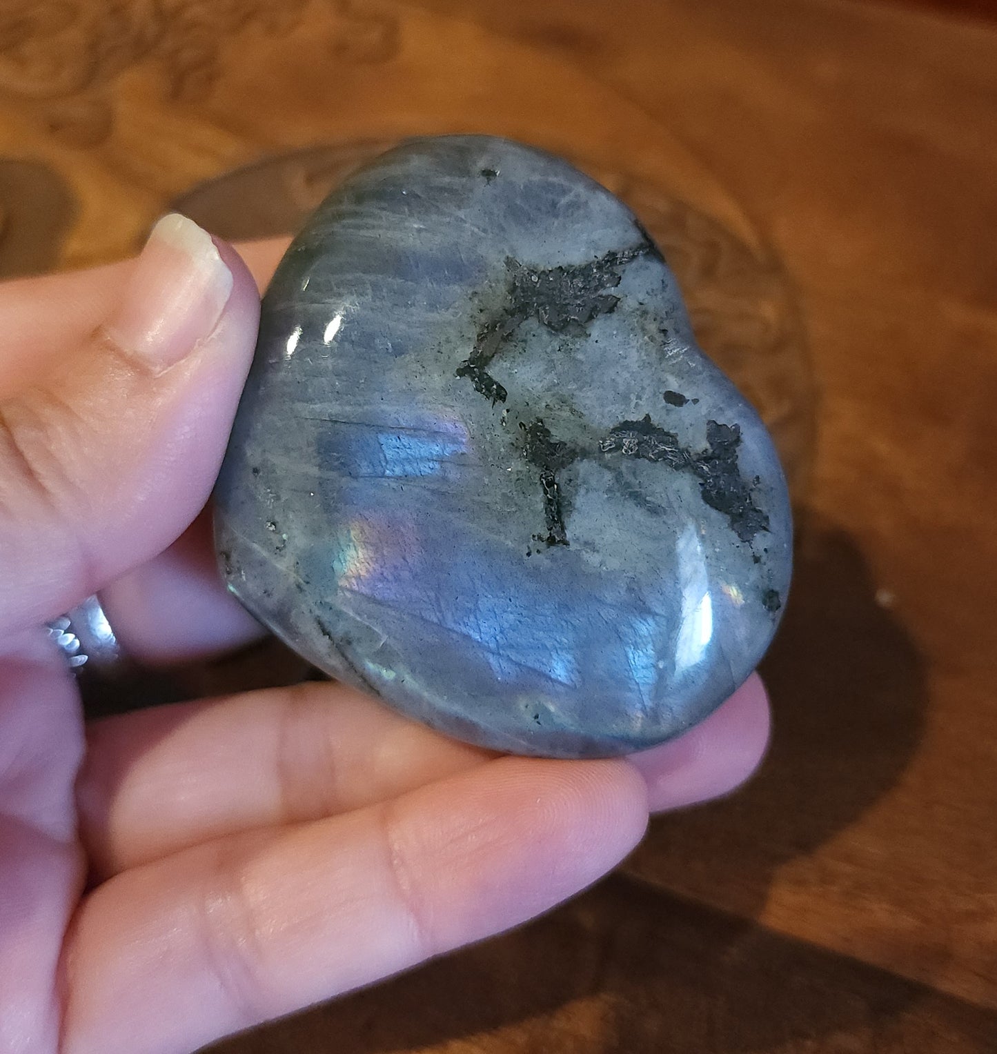 Labradorite Heart