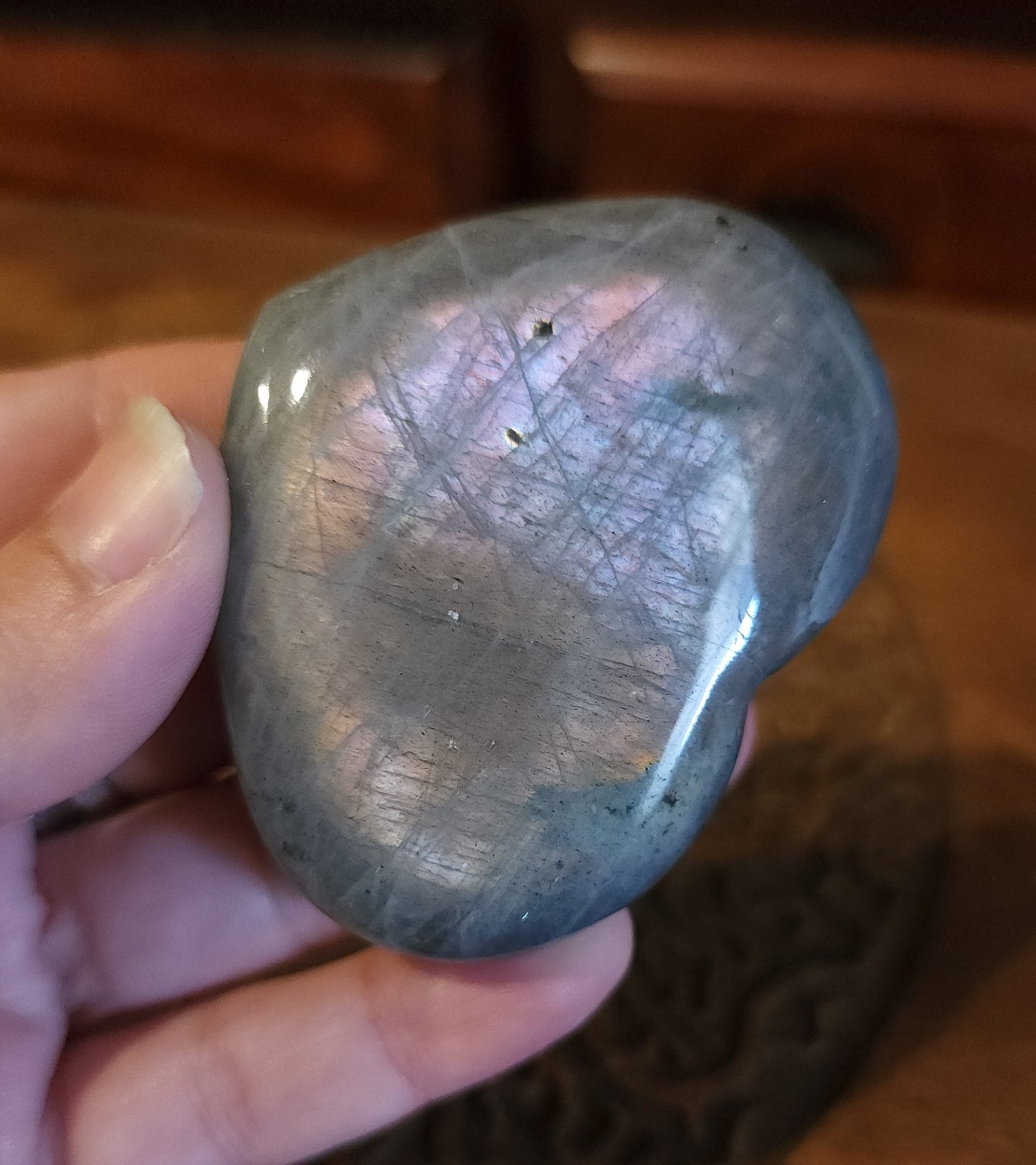 Labradorite Heart