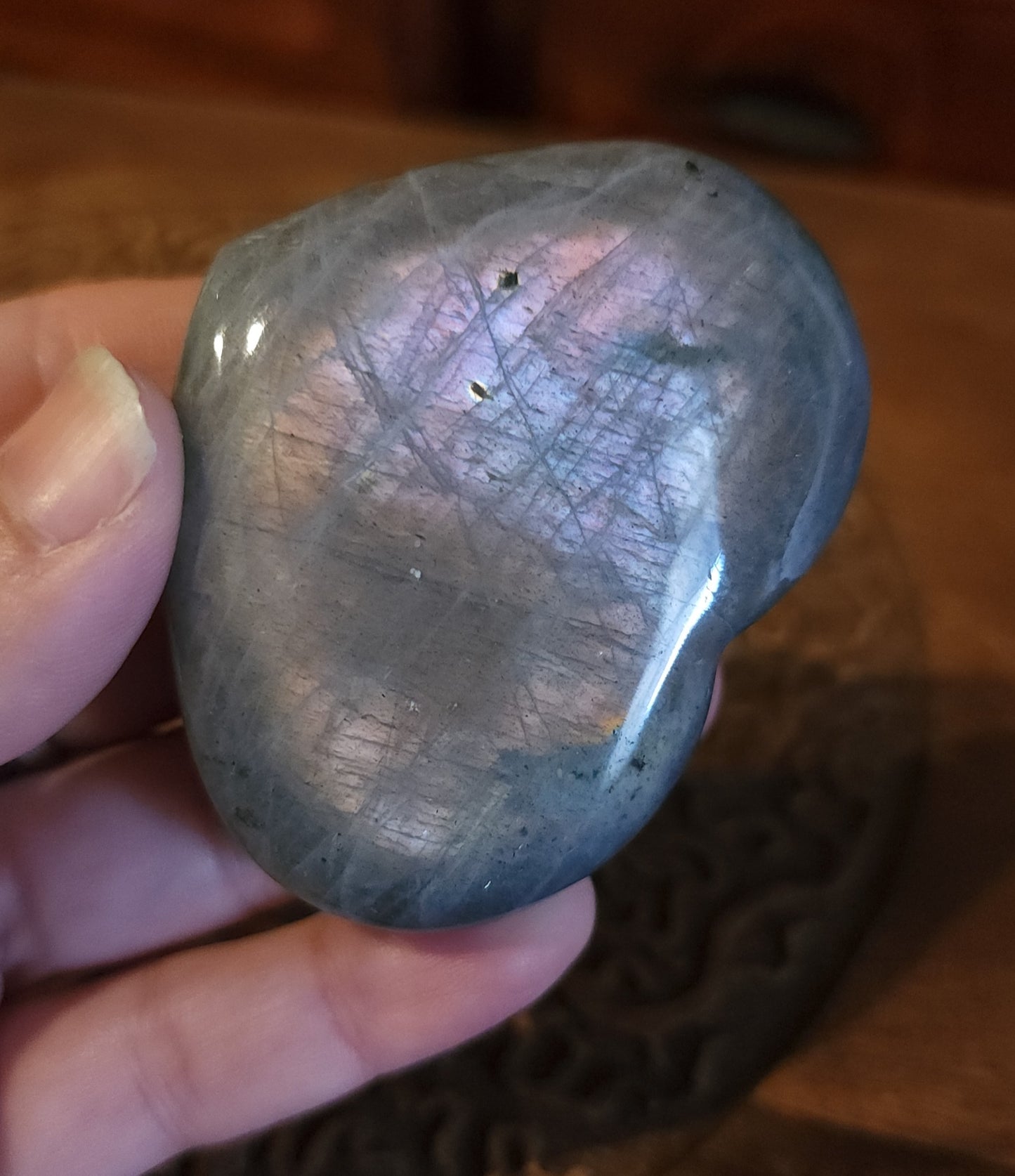 Labradorite Heart