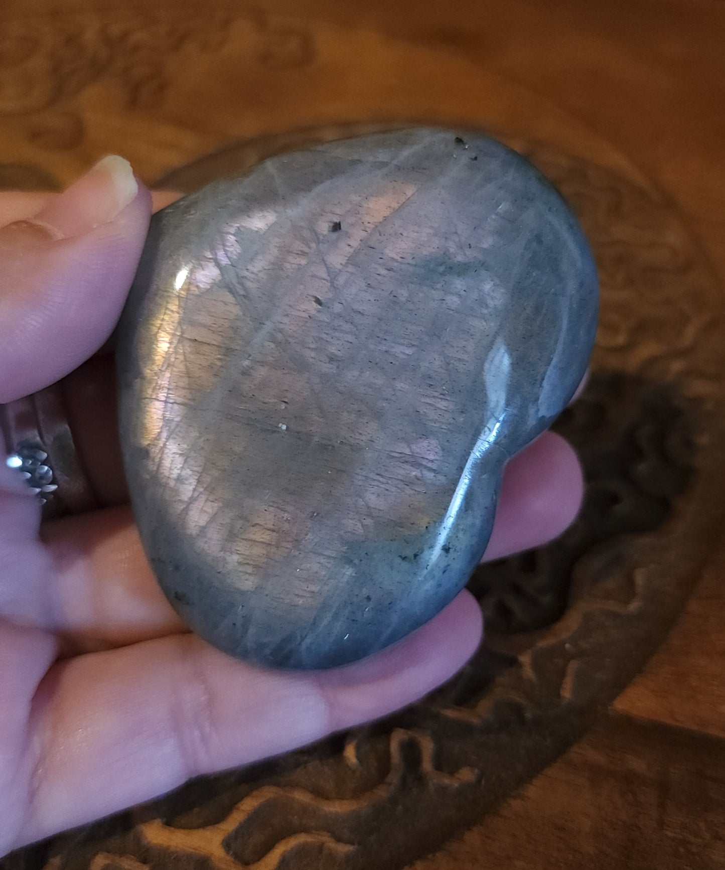 Labradorite Heart