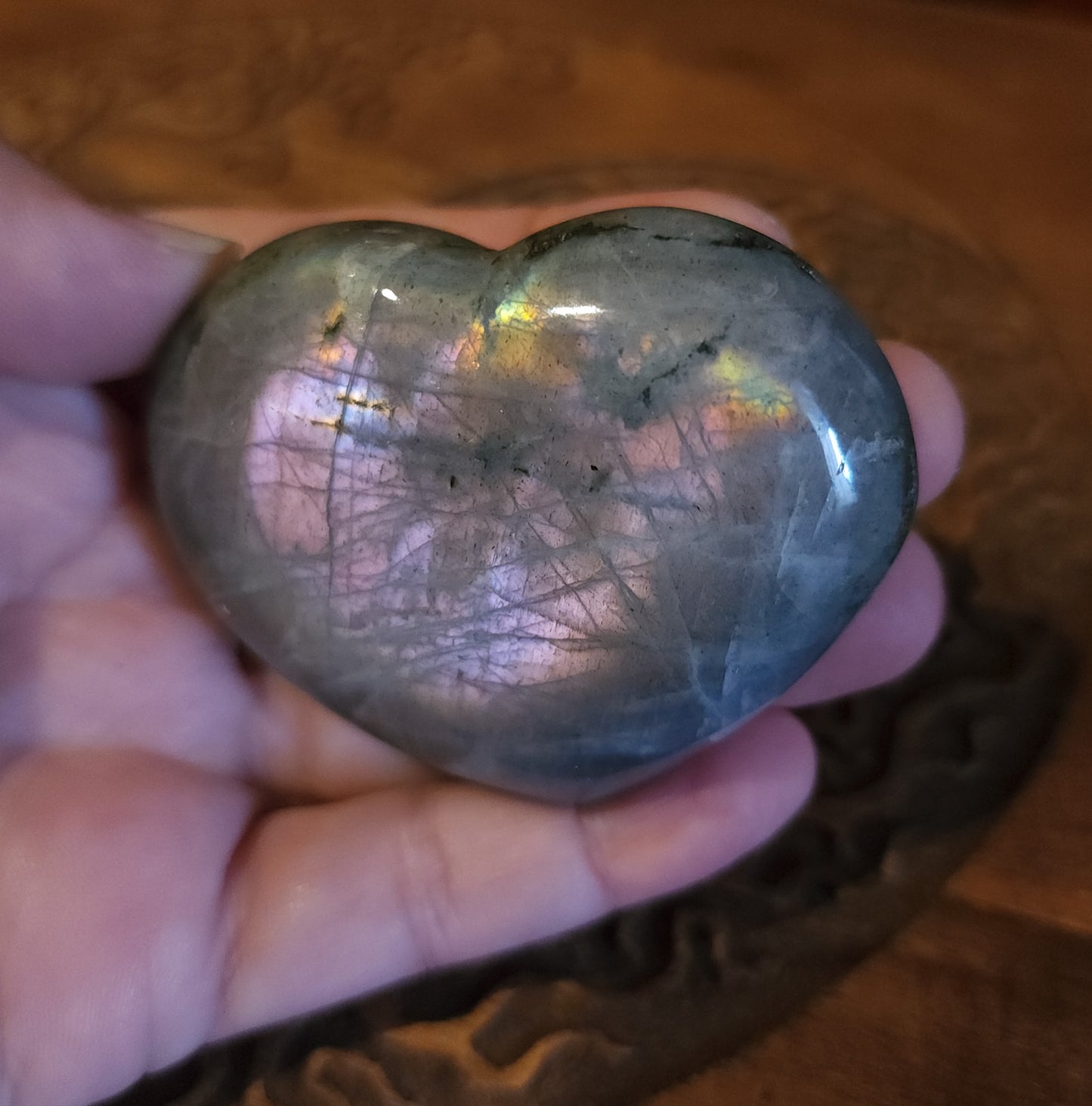 Labradorite Heart