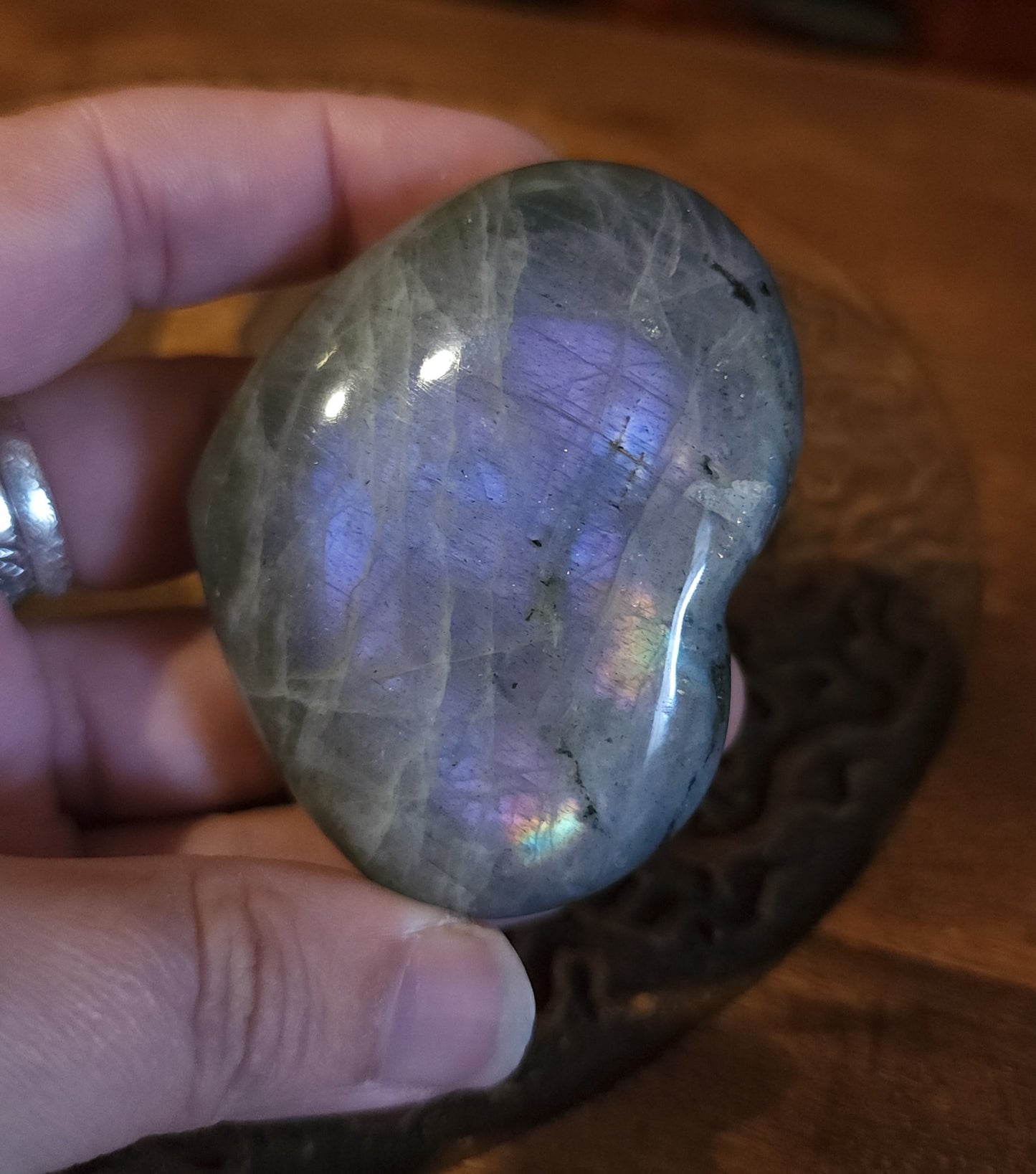 Labradorite Heart