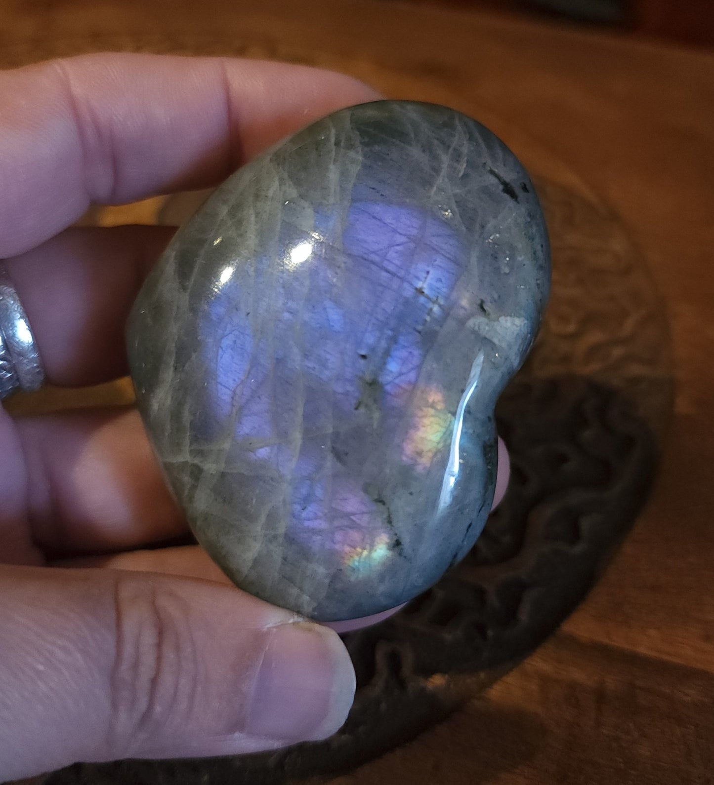 Labradorite Heart