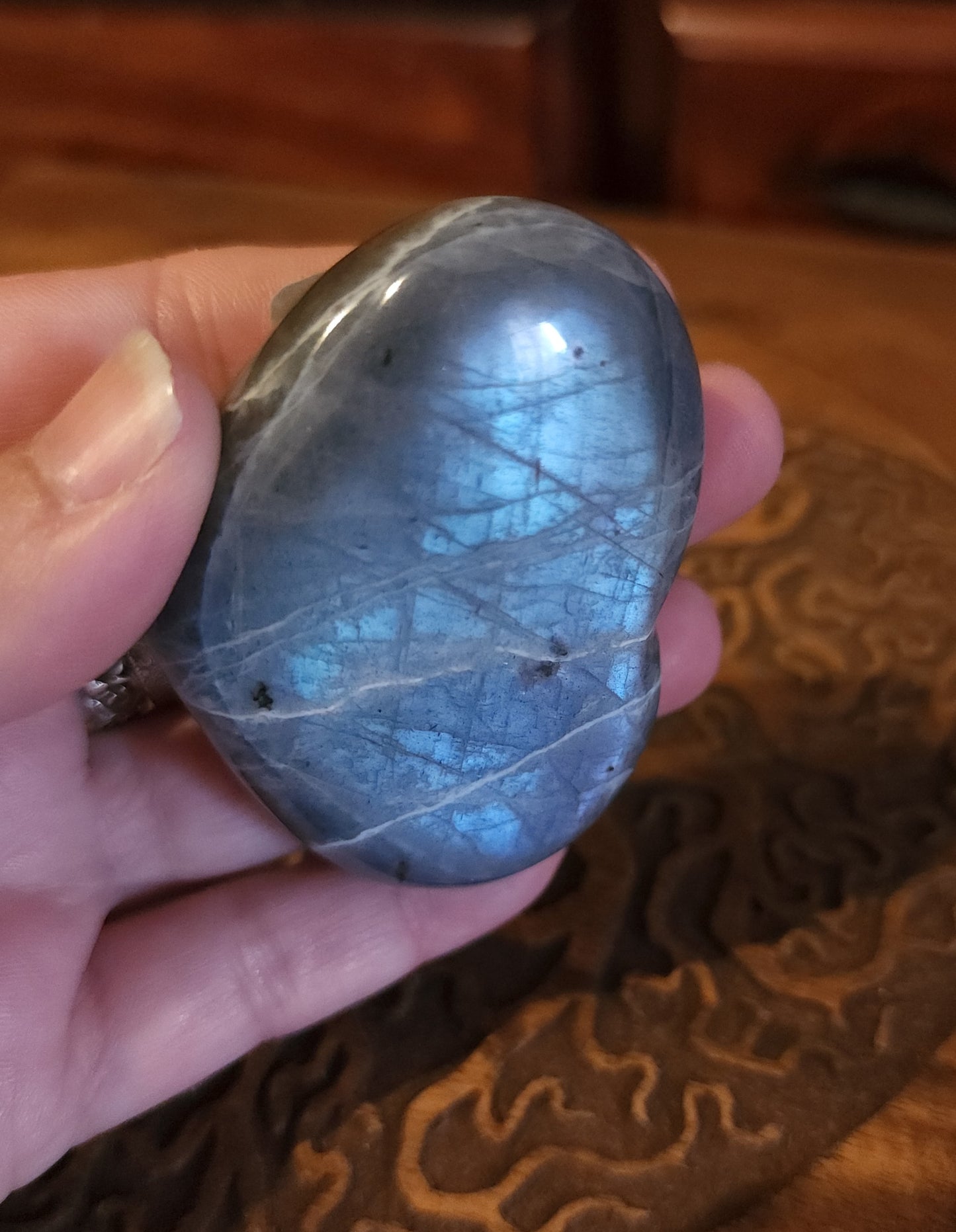 Labradorite Heart
