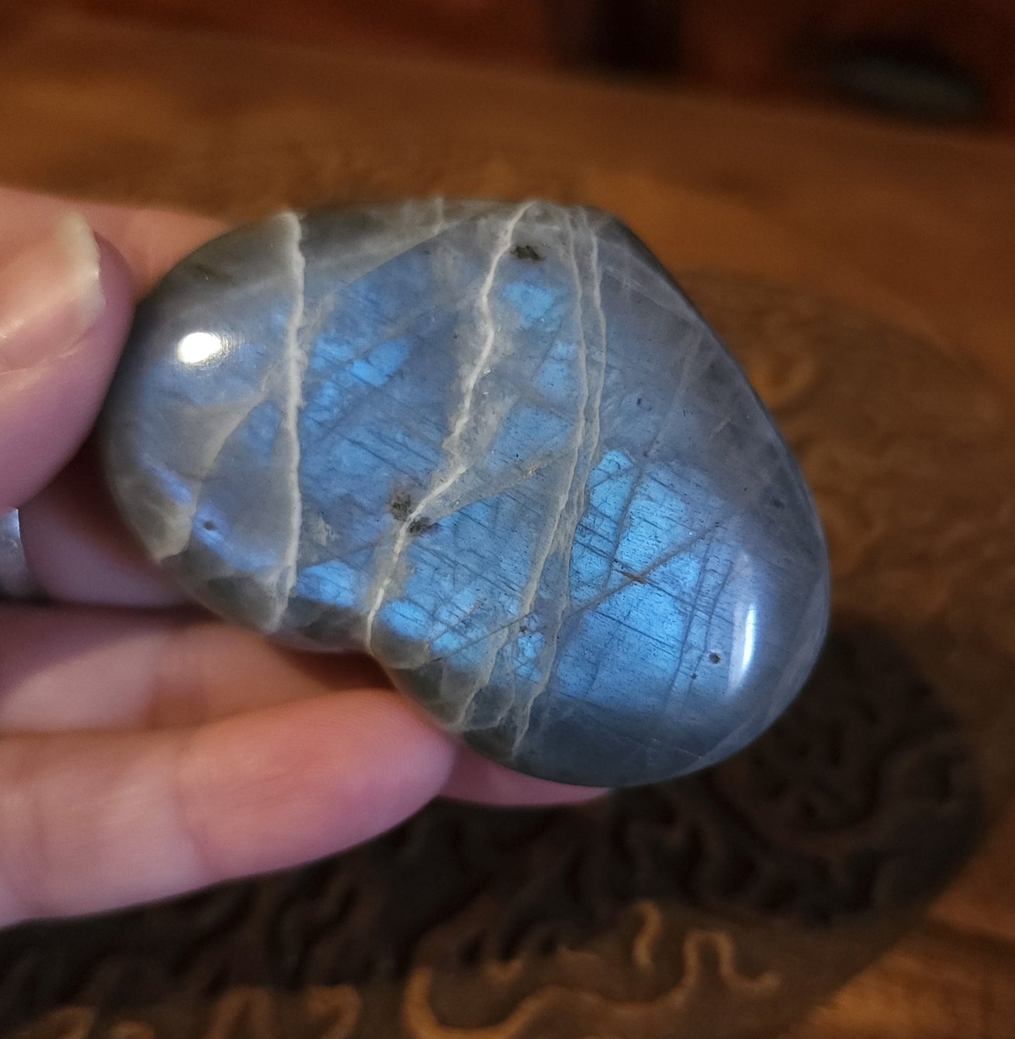 Labradorite Heart