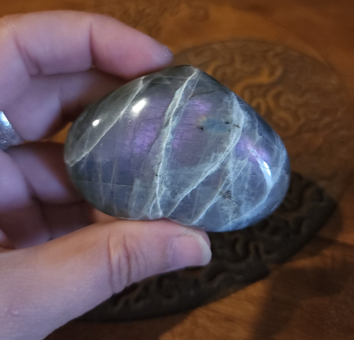 Labradorite Heart