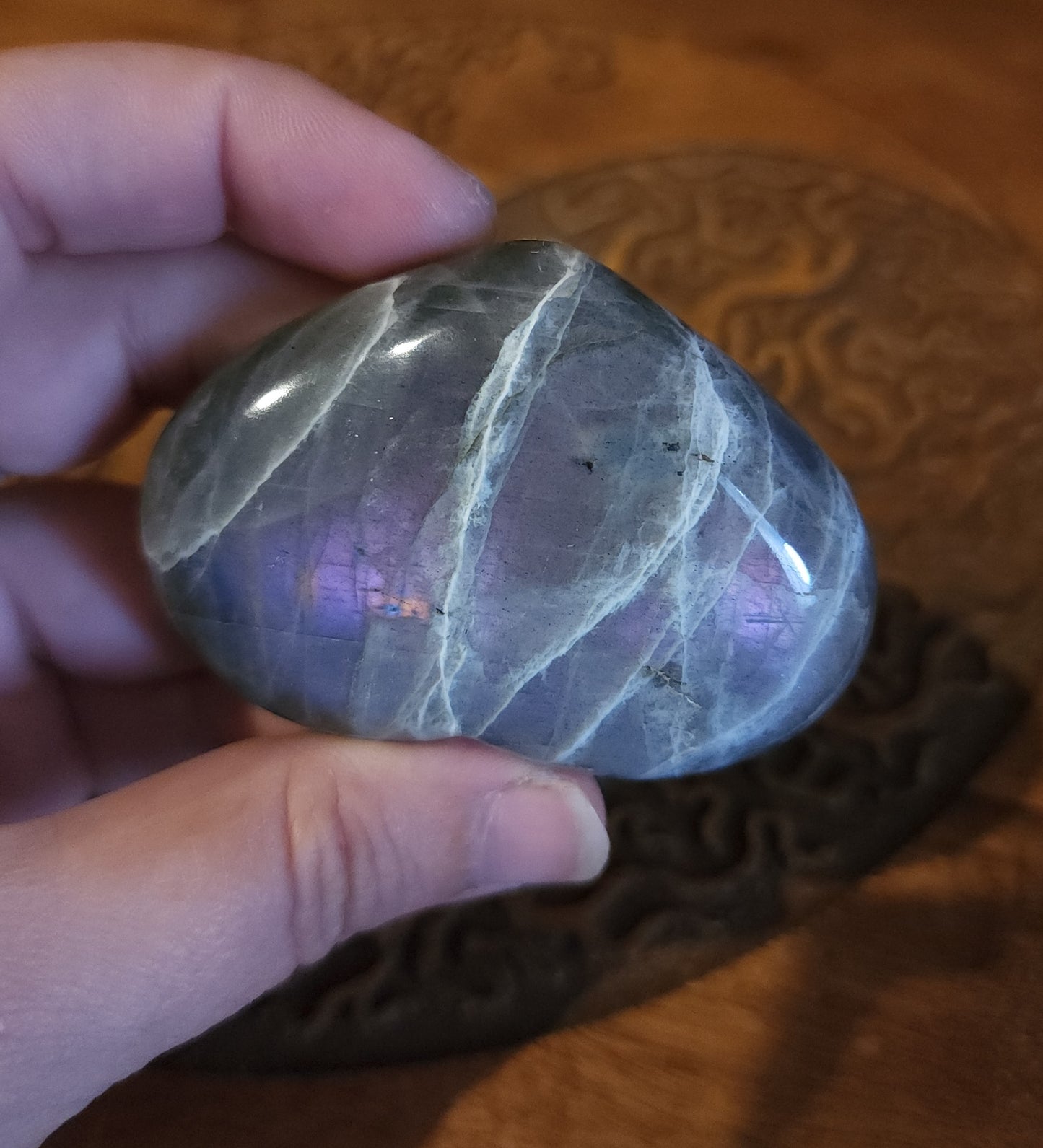 Labradorite Heart