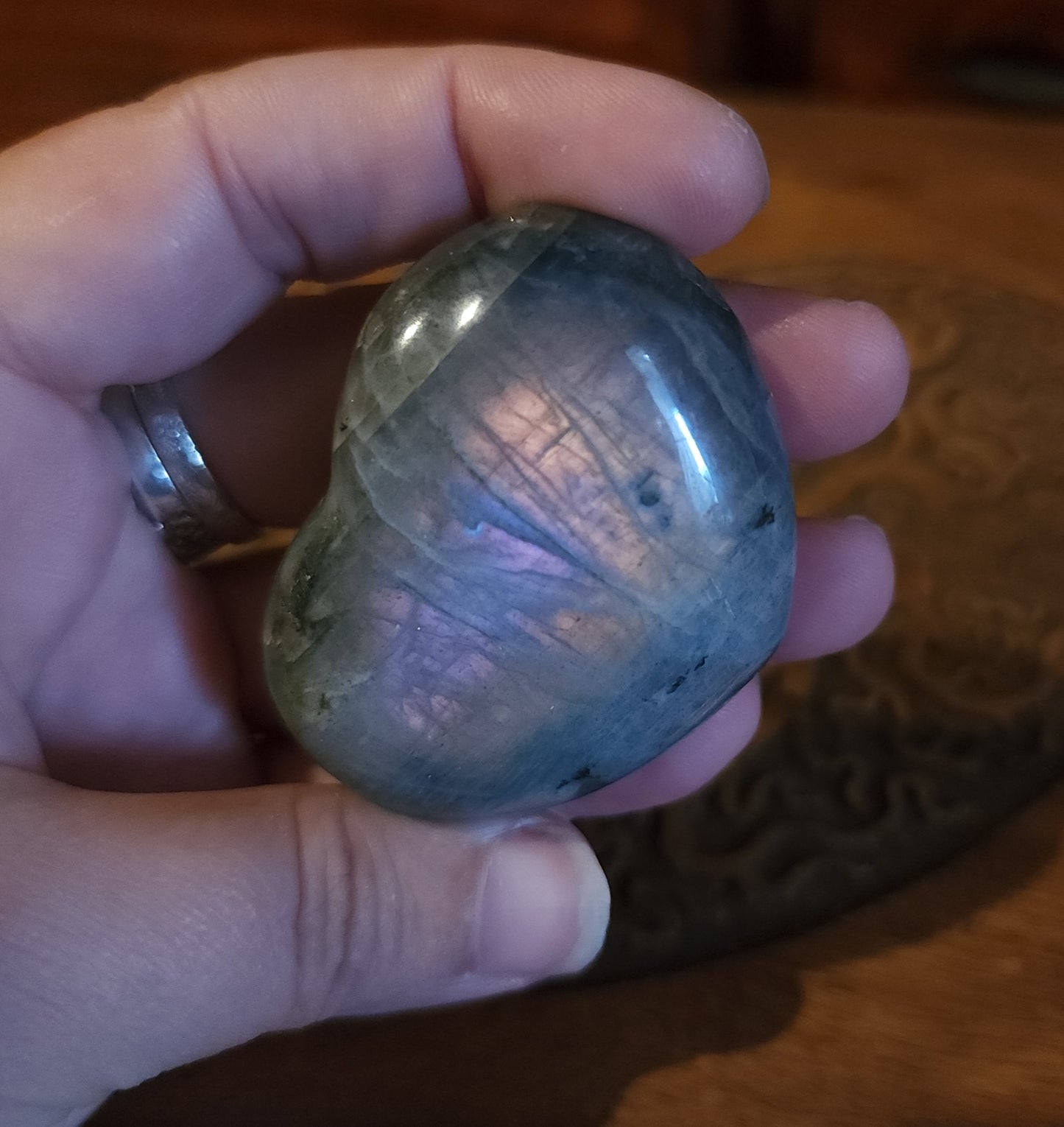 Labradorite Heart