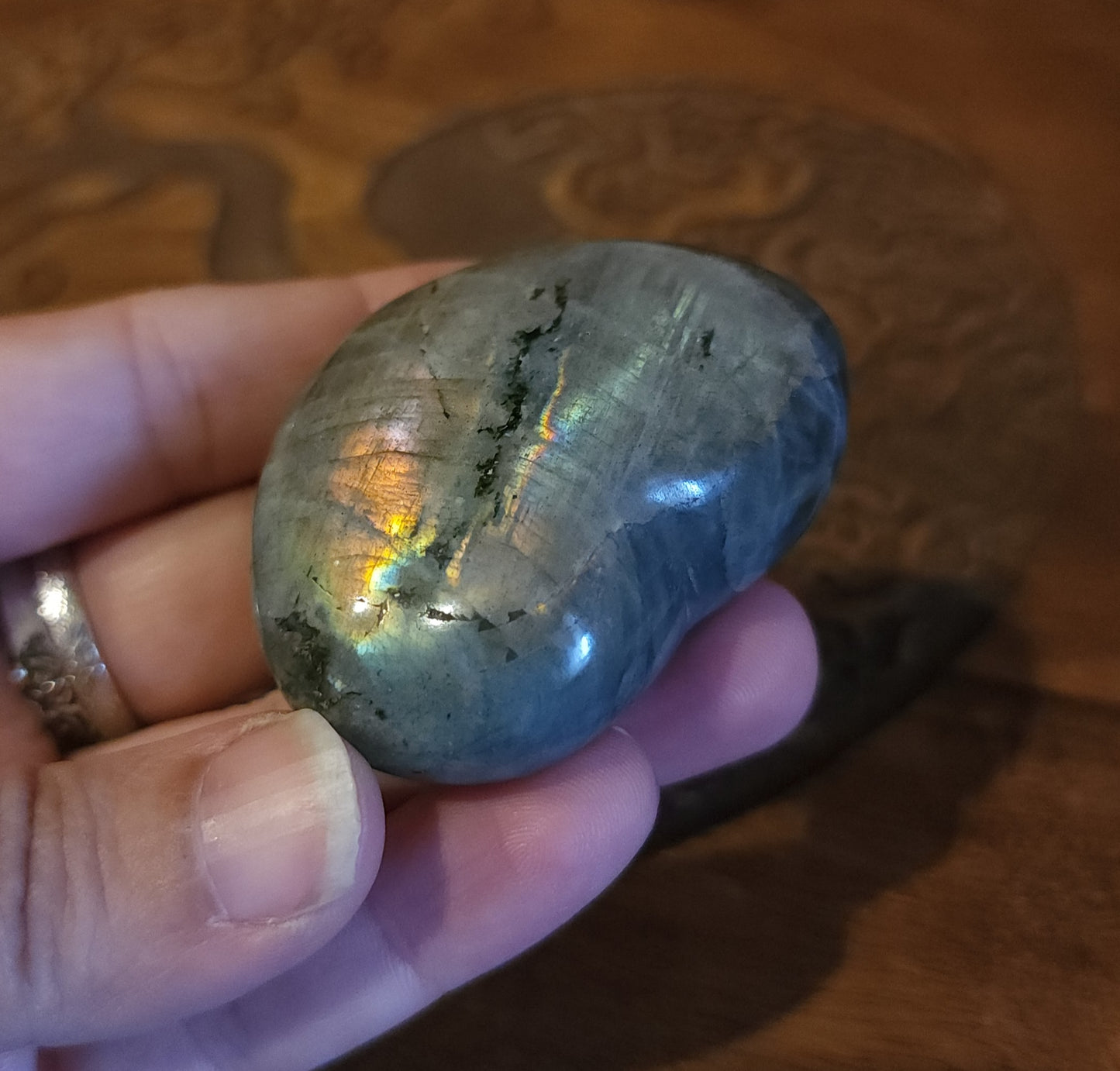 Labradorite Heart