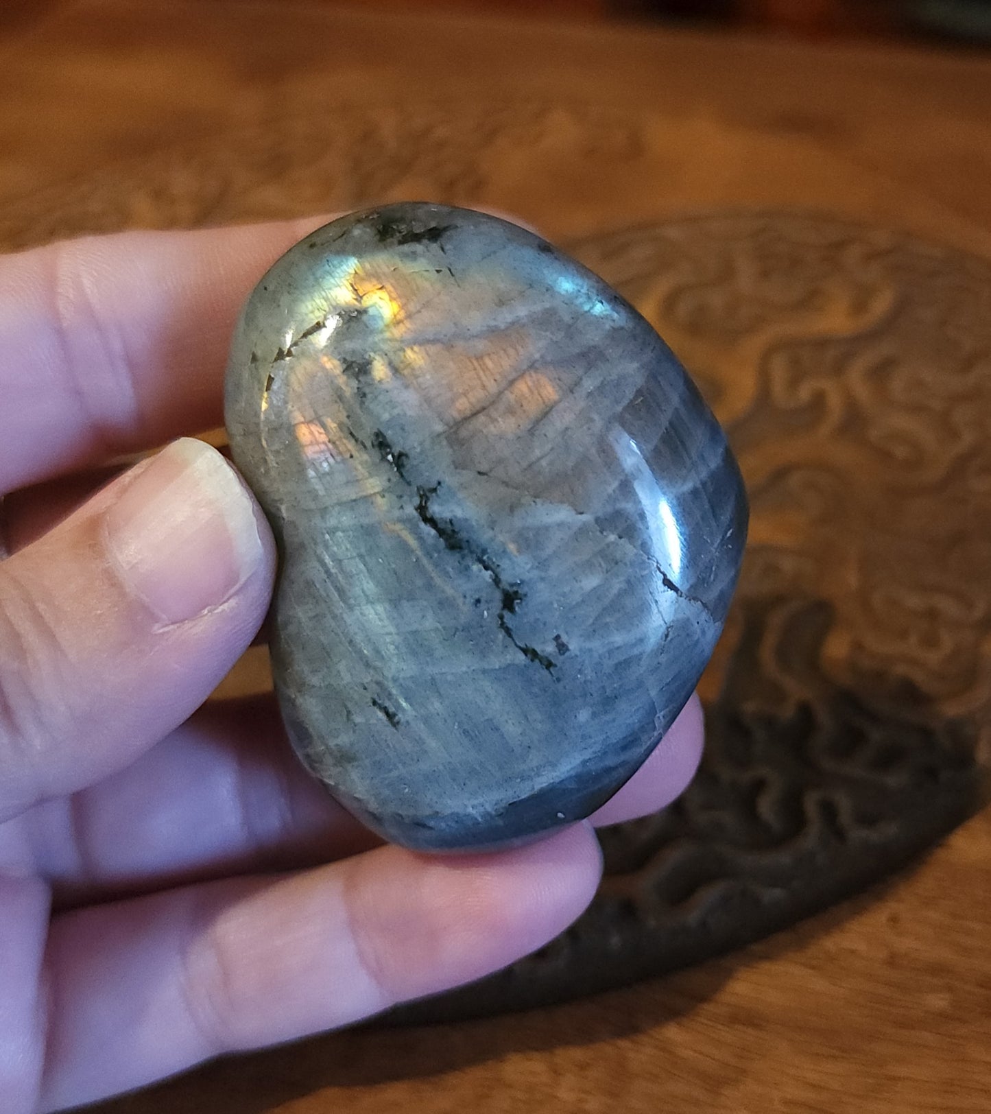 Labradorite Heart