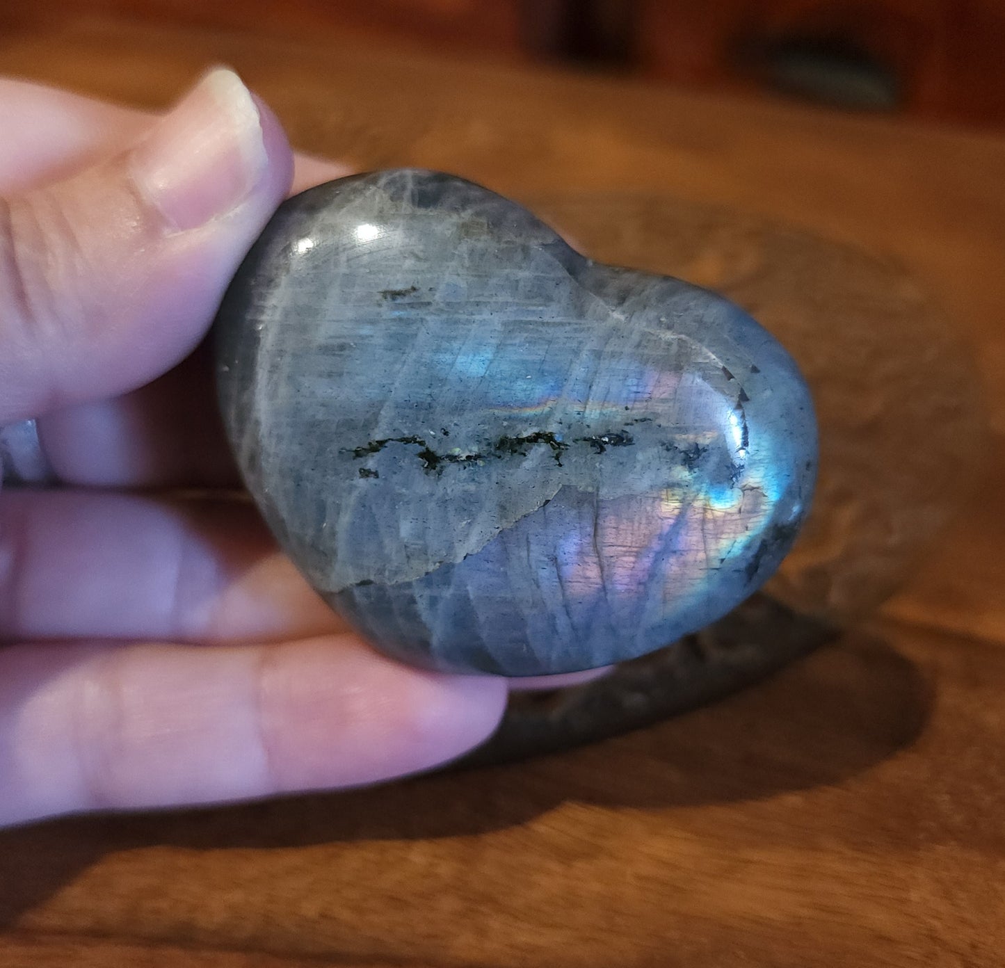 Labradorite Heart