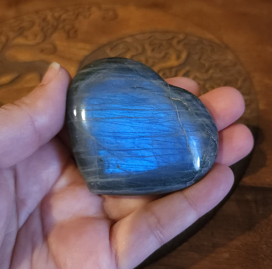 Labradorite Heart