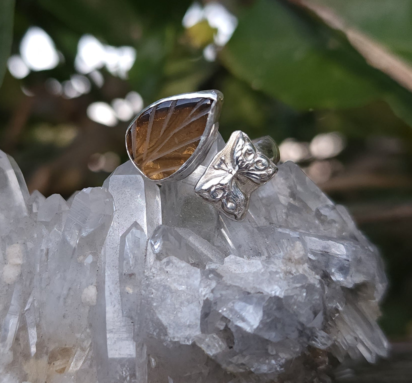 Handcrafted Adjustable Smoky Citrine Sterling Silver Ring
