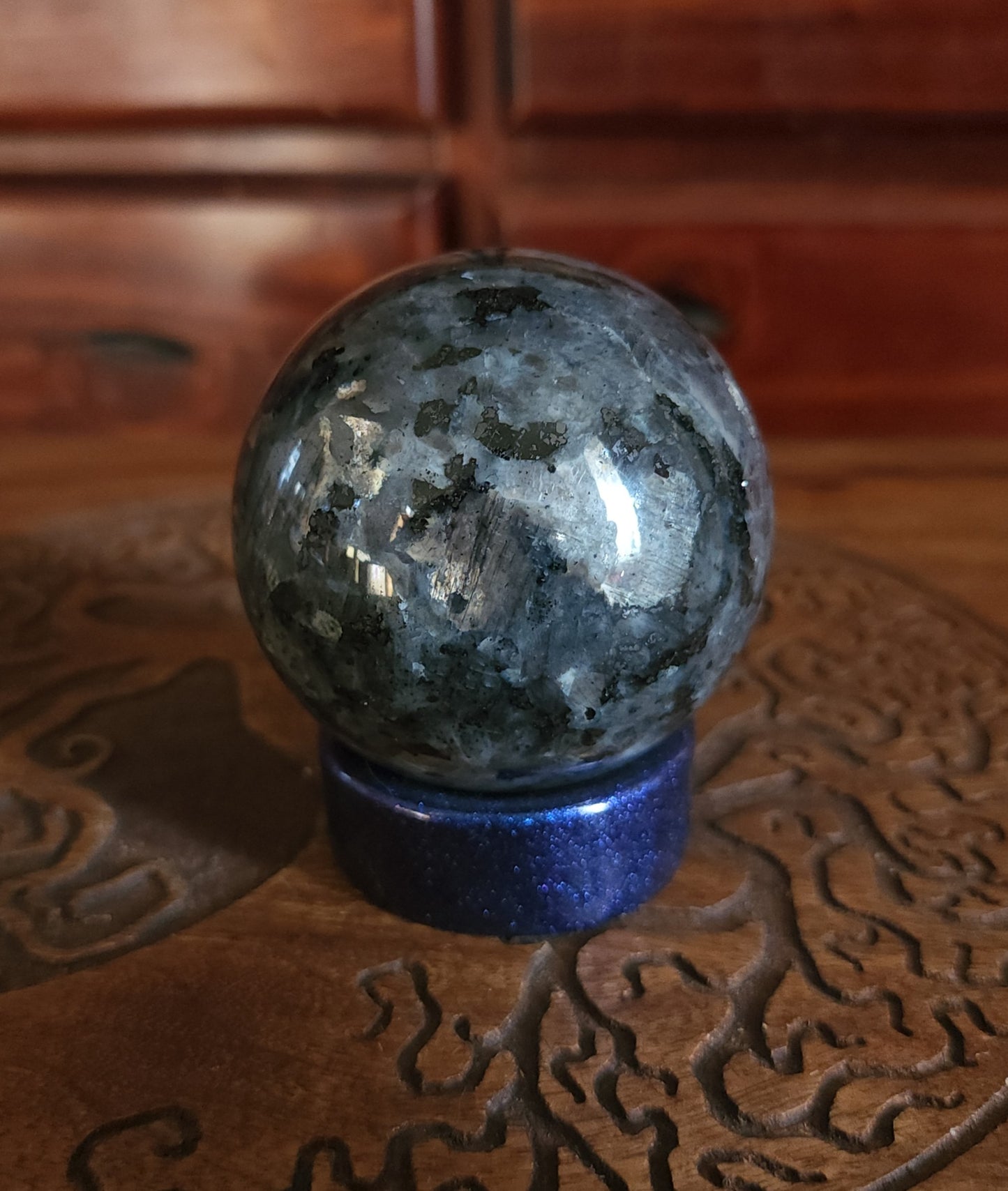 Larvikite Sphere 6.5cm