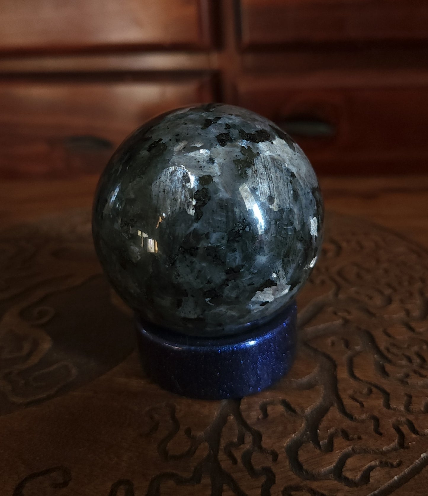 Larvikite Sphere 6.5cm