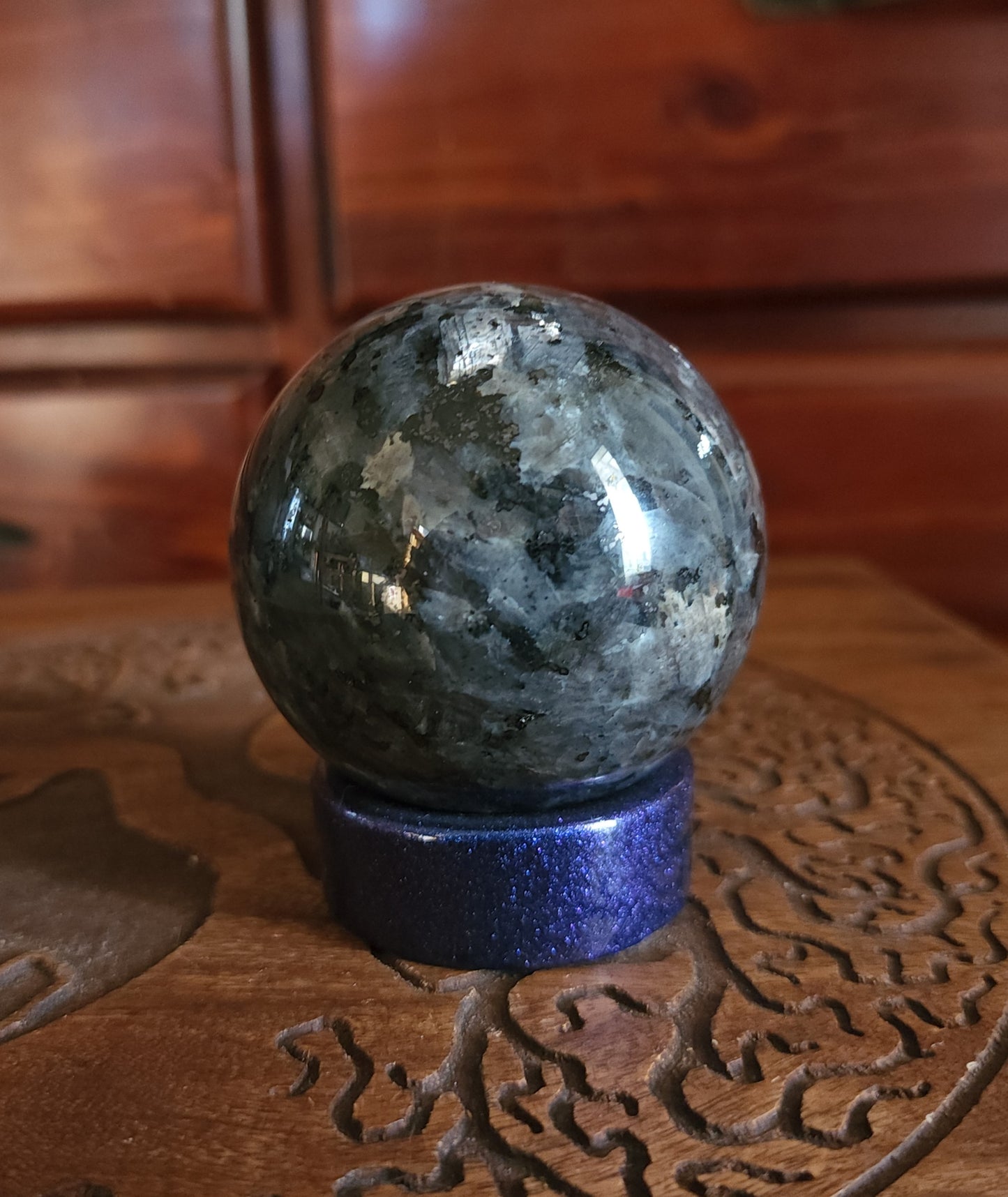 Larvikite Sphere 6.5cm