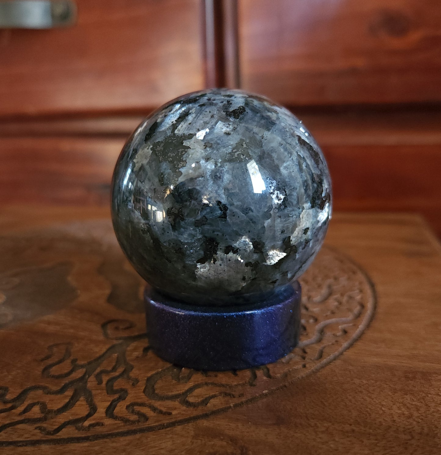 Larvikite Sphere 6.5cm