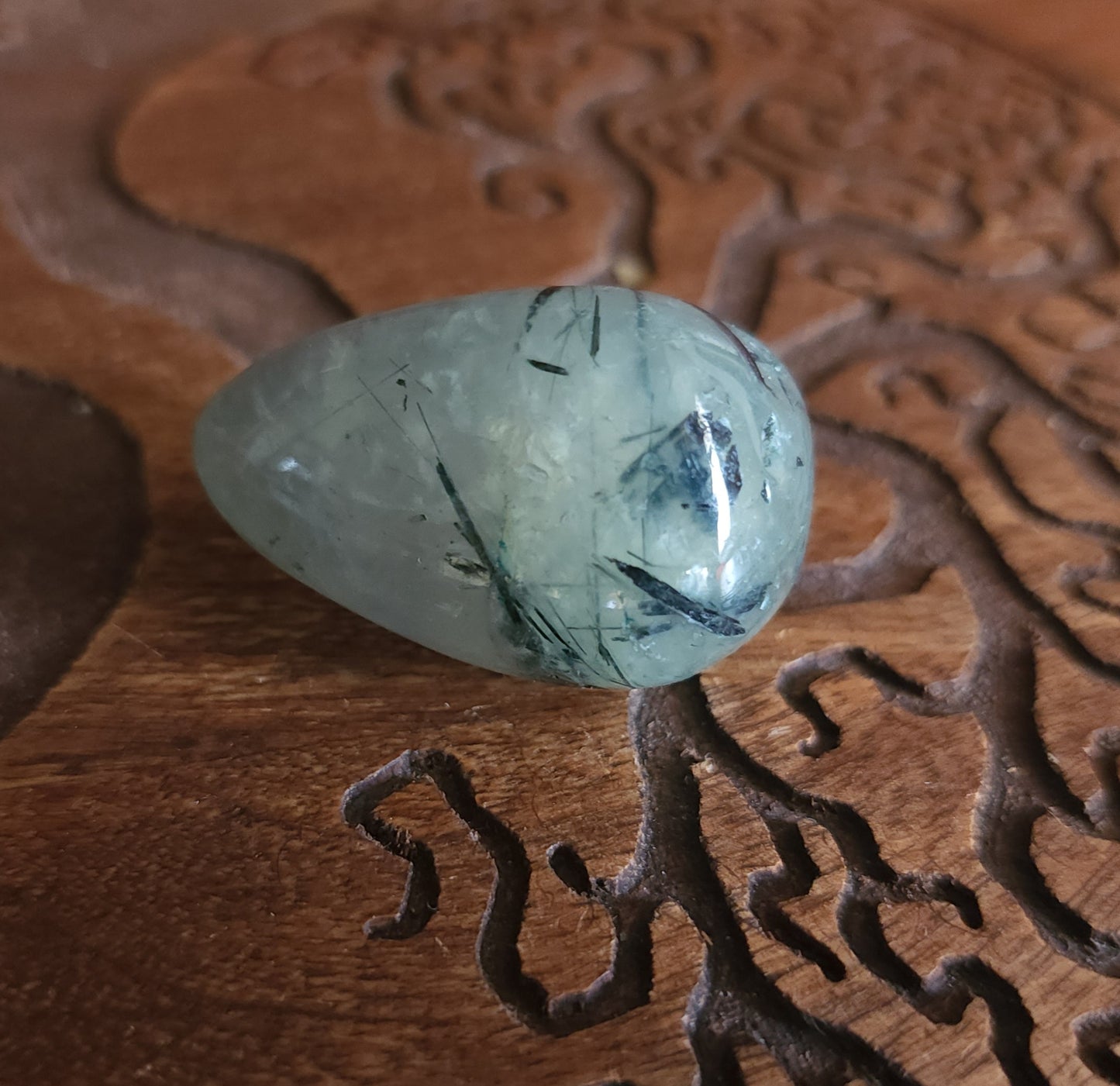 Prehnite with Epidote Tumble