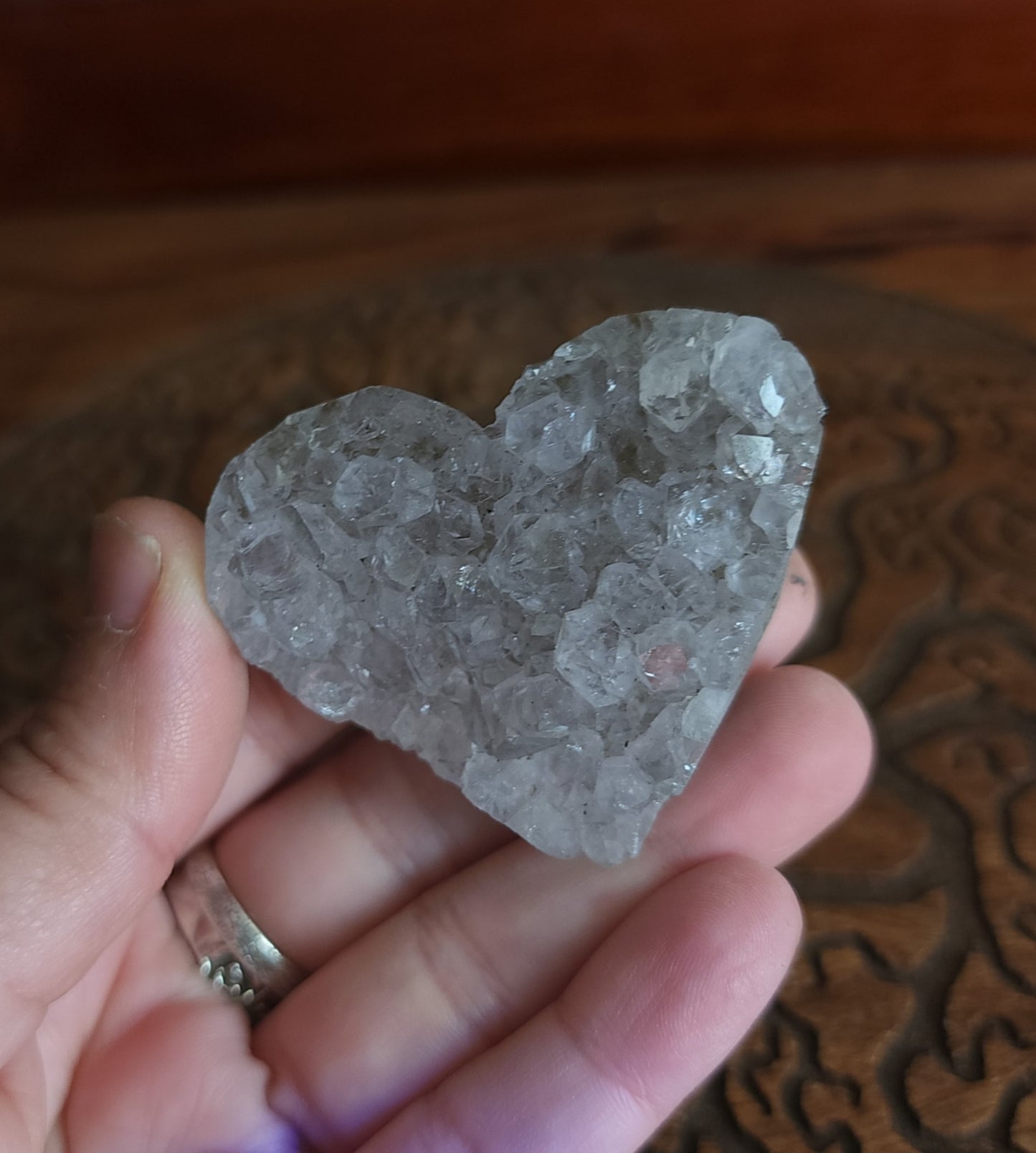 Amethyst Druzy Heart