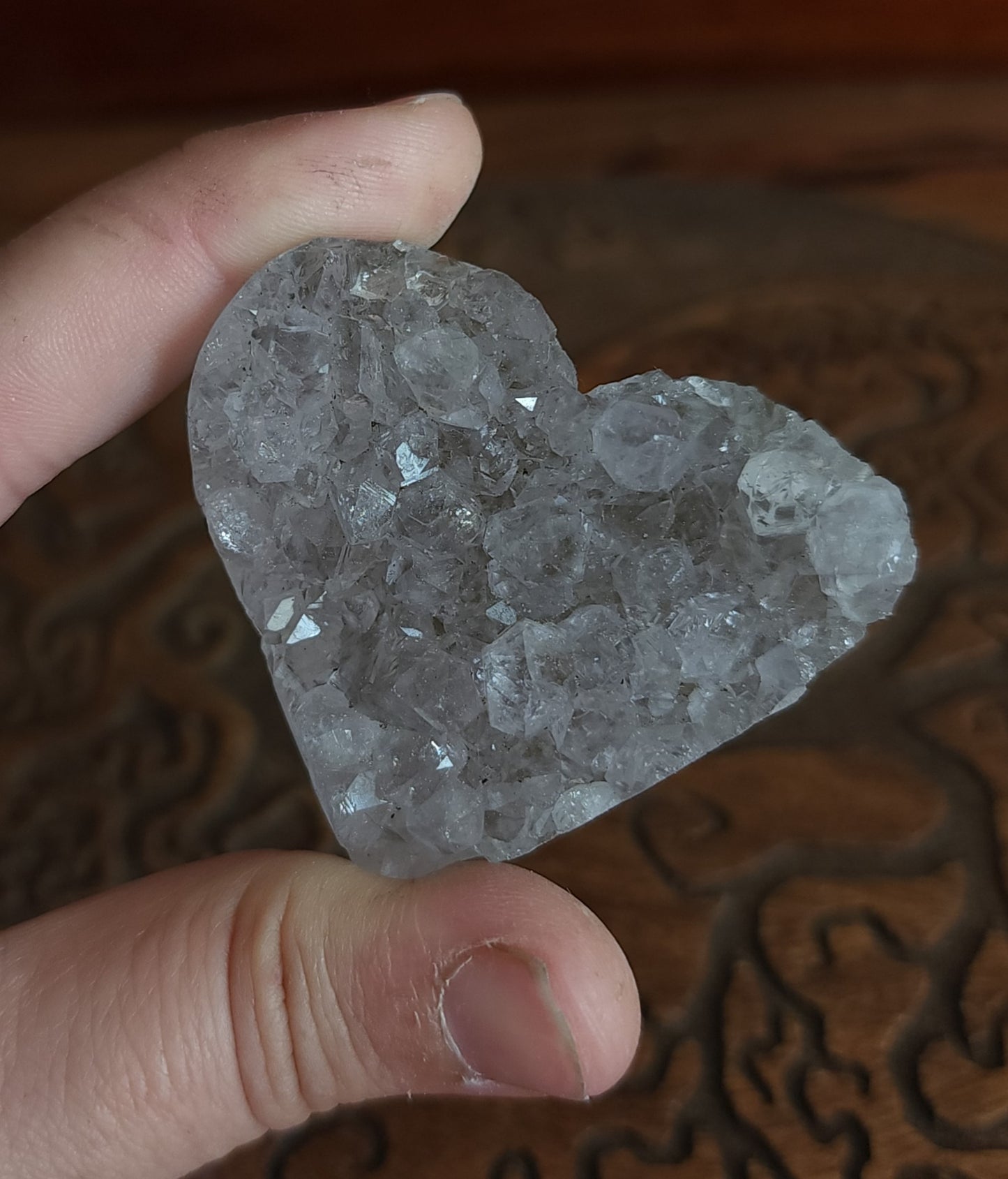 Amethyst Druzy Heart